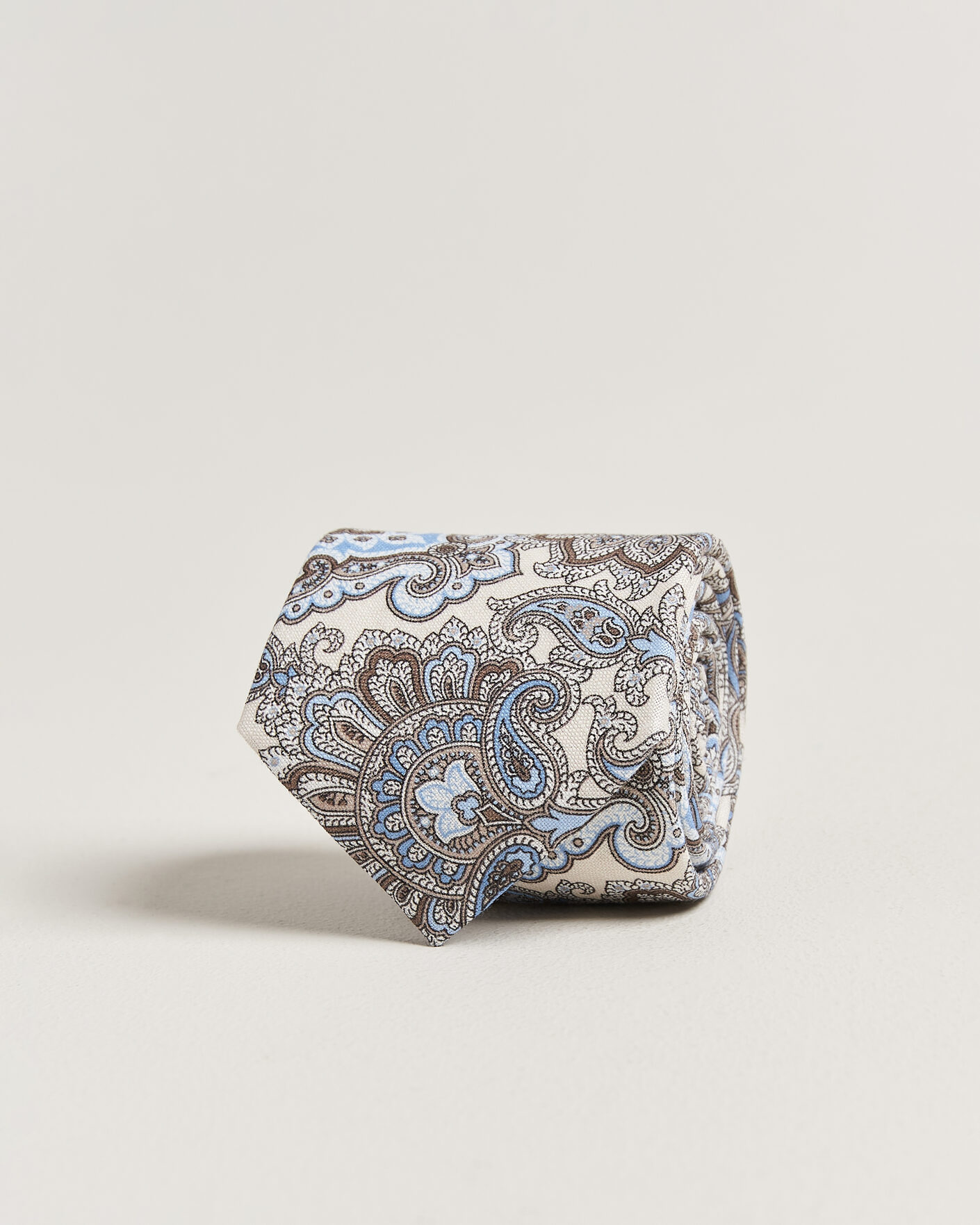 Herre | Slips | Amanda Christensen | Linen 8cm Paisley Tie Cream