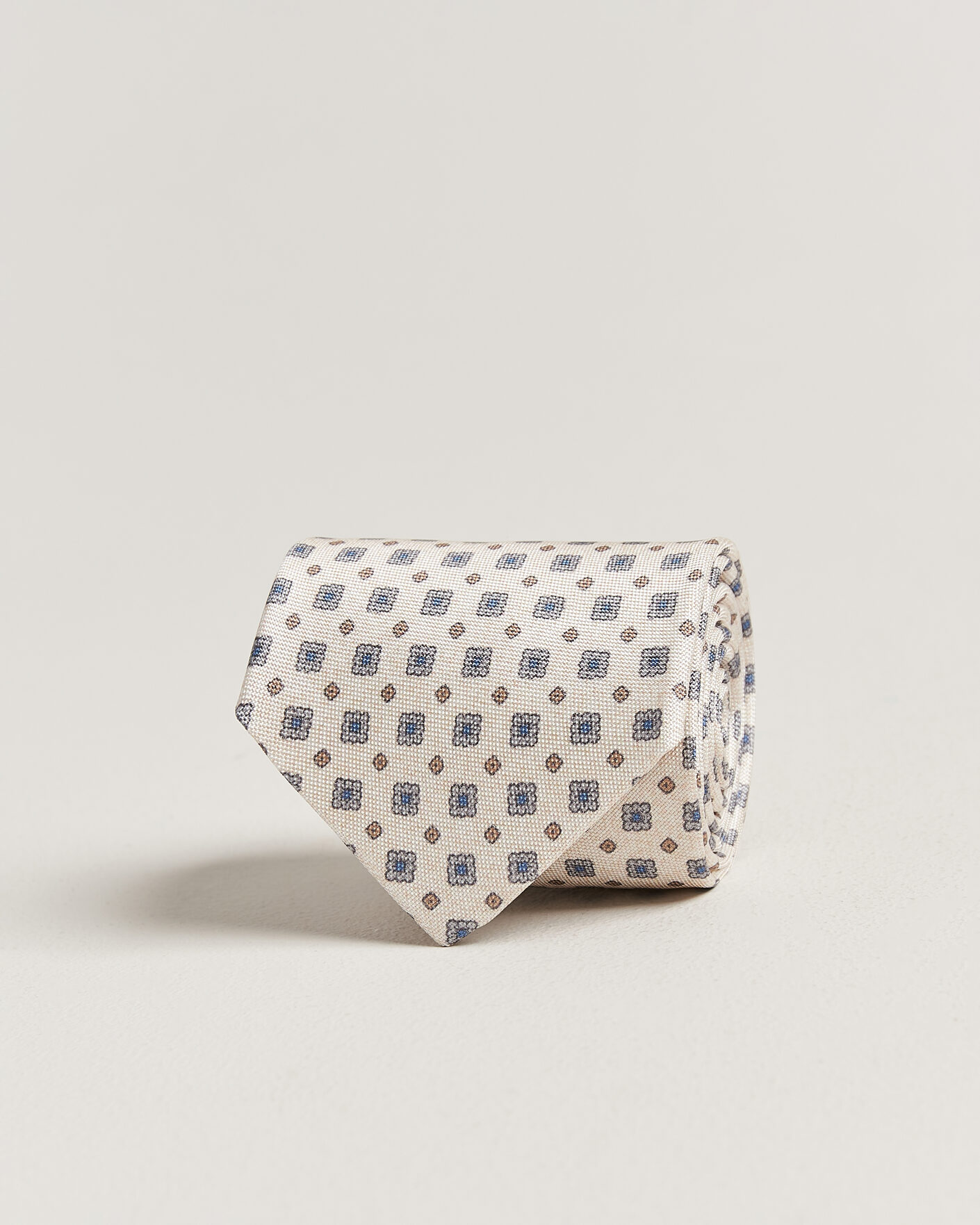 Herre | Slips | Amanda Christensen | Silk Oxford 8cm Flower Tie Cream