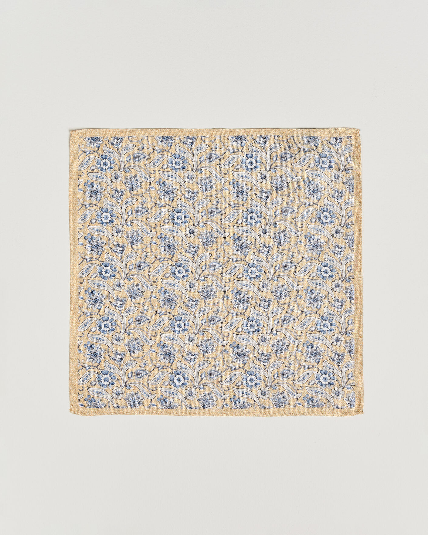 Herre | Lommetørklær | Amanda Christensen | Silk Oxford Large Flower Pocket Square Yellow