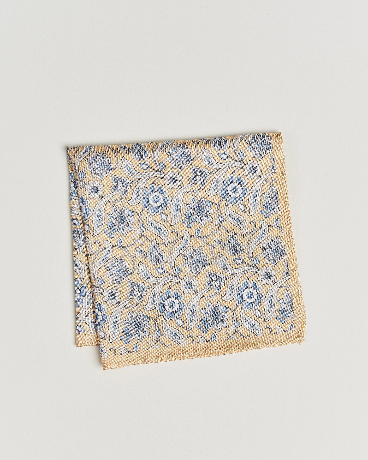 Herre | Lommetørklær | Amanda Christensen | Silk Oxford Large Flower Pocket Square Yellow