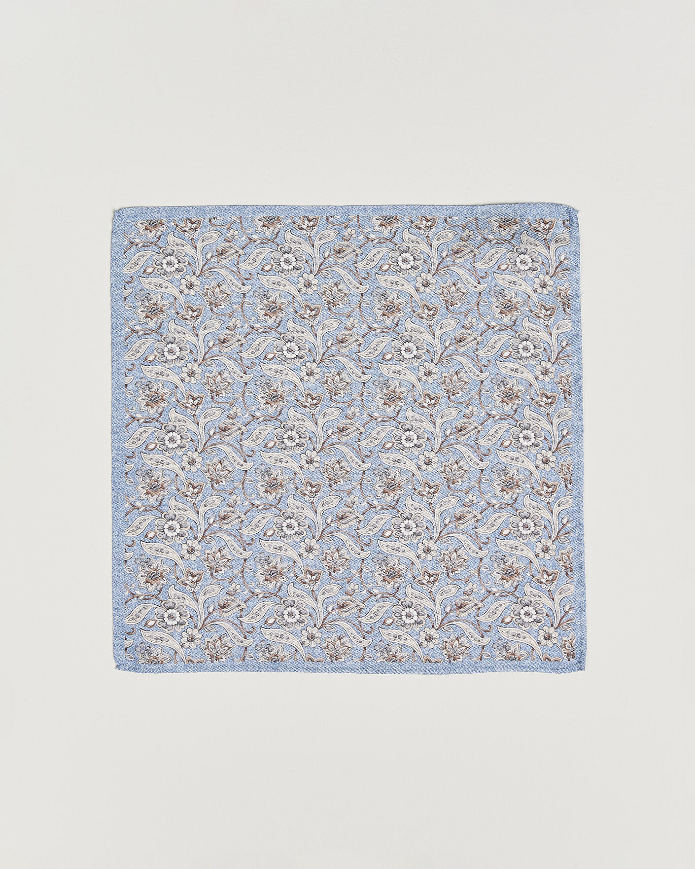 Herre | Lommetørklær | Amanda Christensen | Silk Oxford Large Flower Pocket Square Blue