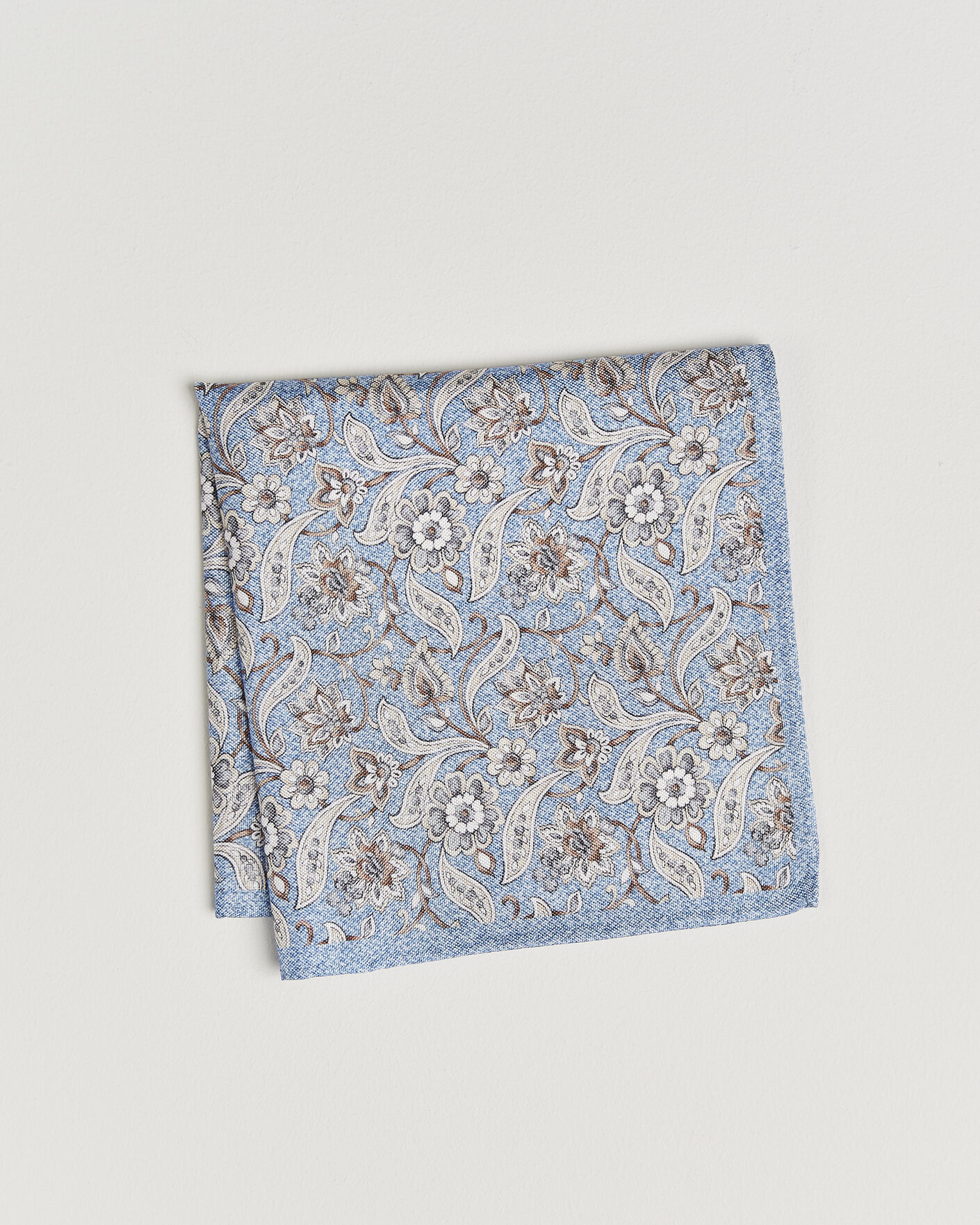 Herre | Lommetørklær | Amanda Christensen | Silk Oxford Large Flower Pocket Square Blue