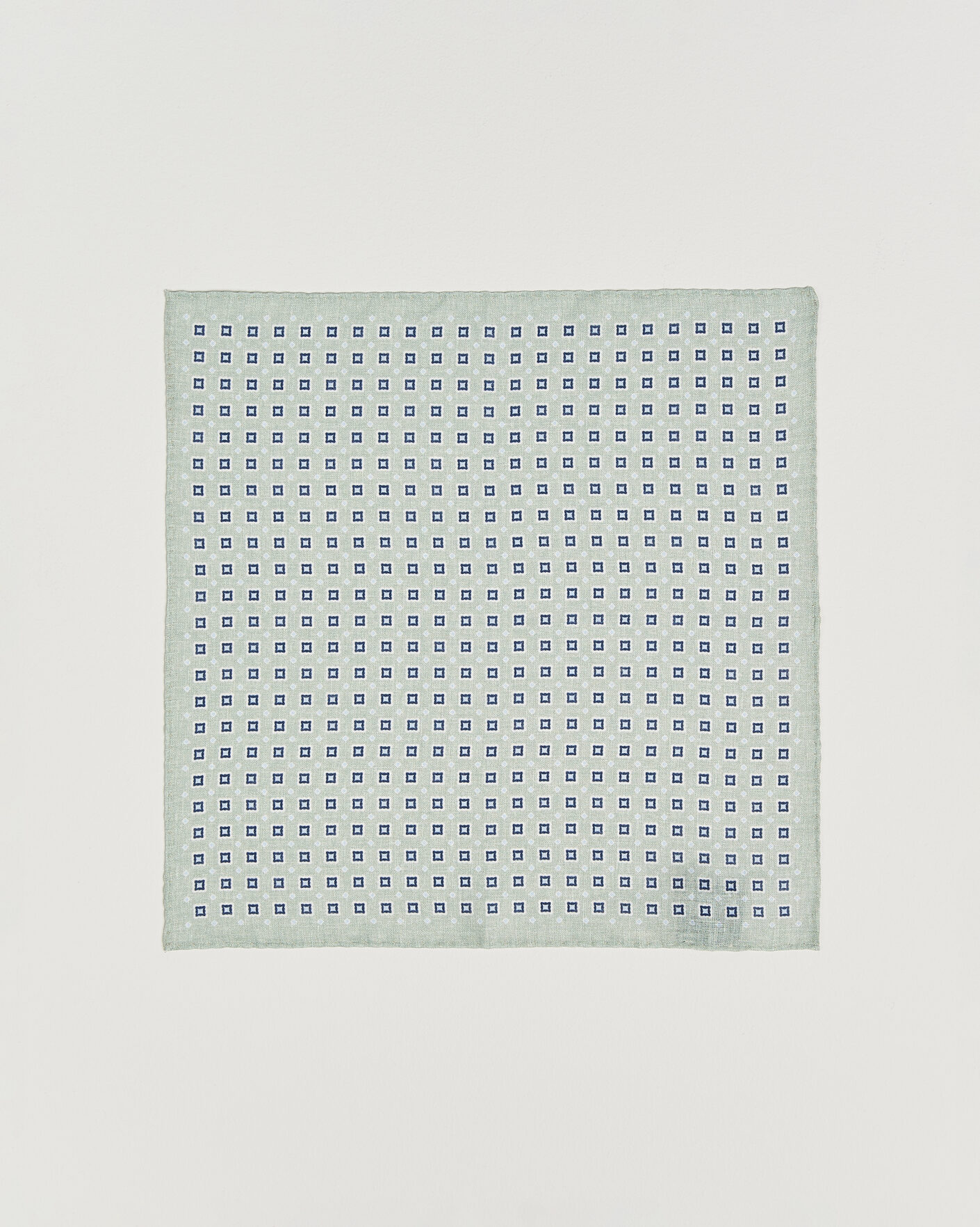 Herre | Lommetørklær | Amanda Christensen | Linen Medallion Pocket Square Green