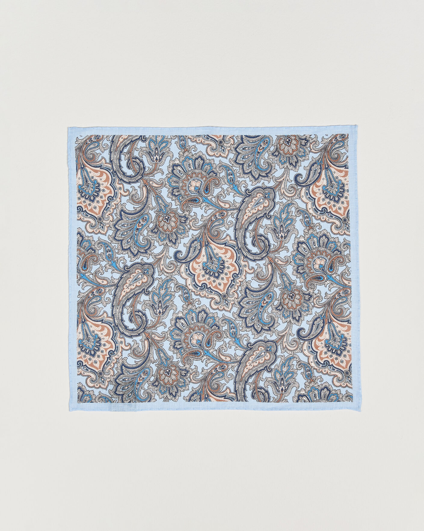 Herre | Lommetørklær | Amanda Christensen | Linen Large Paisley Pocket Square Blue