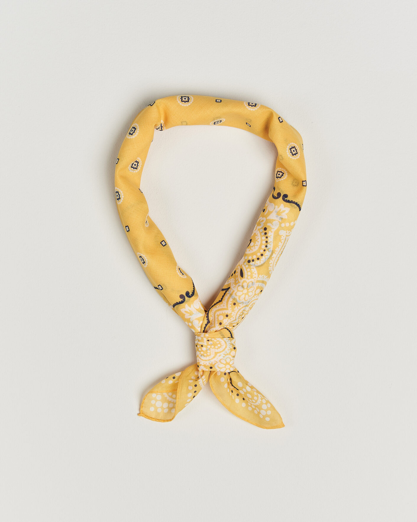 Herre | Scarves | Amanda Christensen | Cotton Voilé Medallion Bandana Yellow