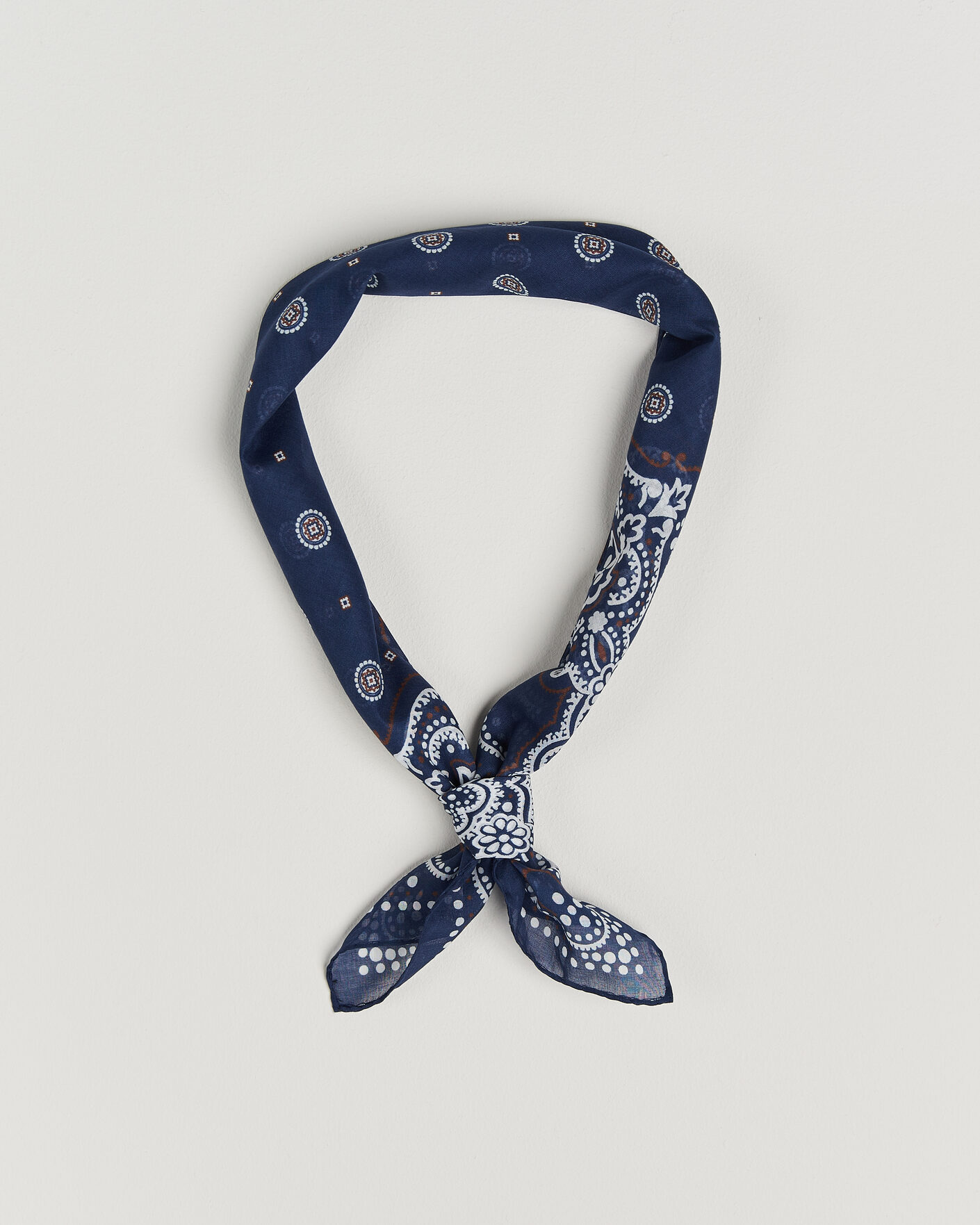 Herre | Scarves | Amanda Christensen | Cotton Voilé Medallion Bandana Navy