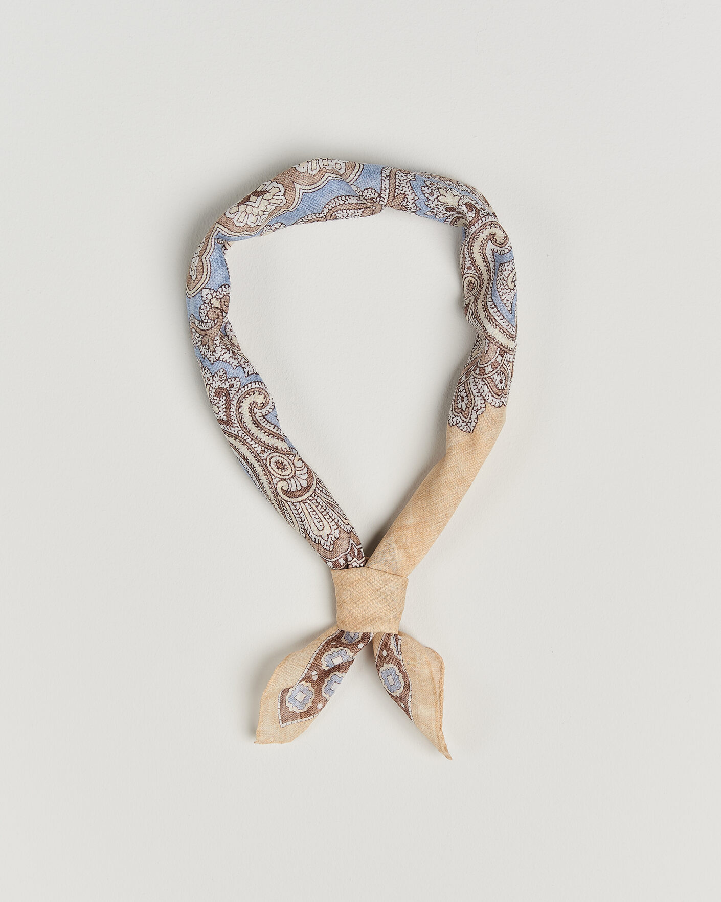 Herre | Scarves | Amanda Christensen | Cotton Voilé Large Paisley Bandana Yellow