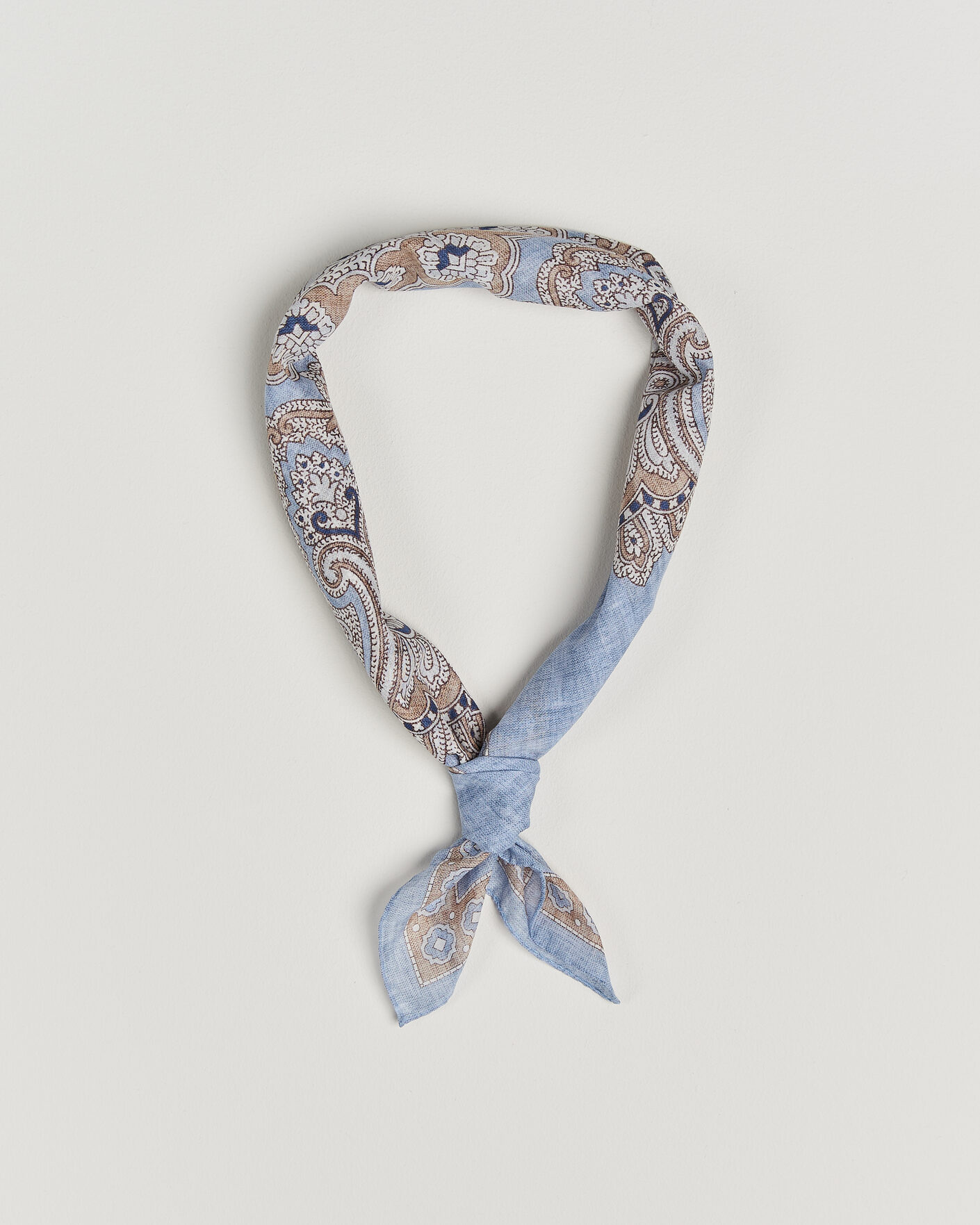 Herre | Scarves | Amanda Christensen | Cotton Voilé Large Paisley Bandana Blue