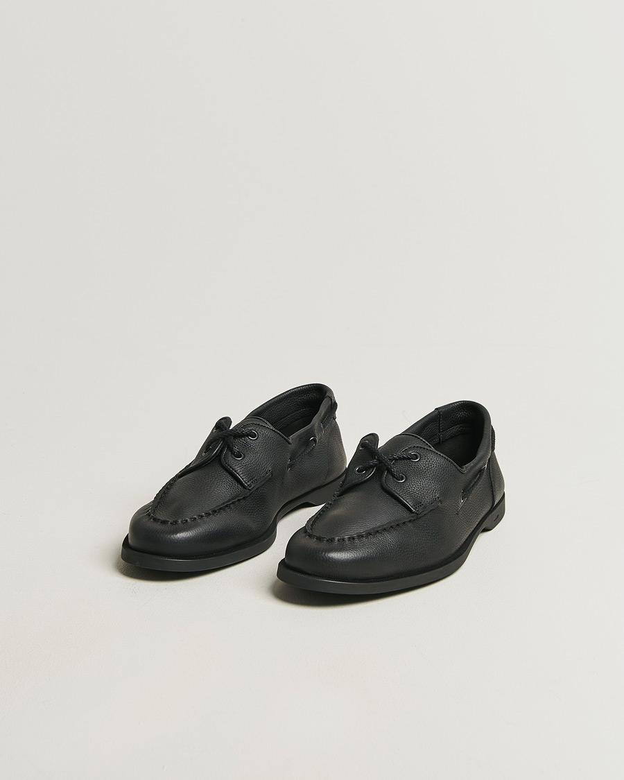 Herre | Seilersko | John Lobb | Foil Boat Shoes Black Grain