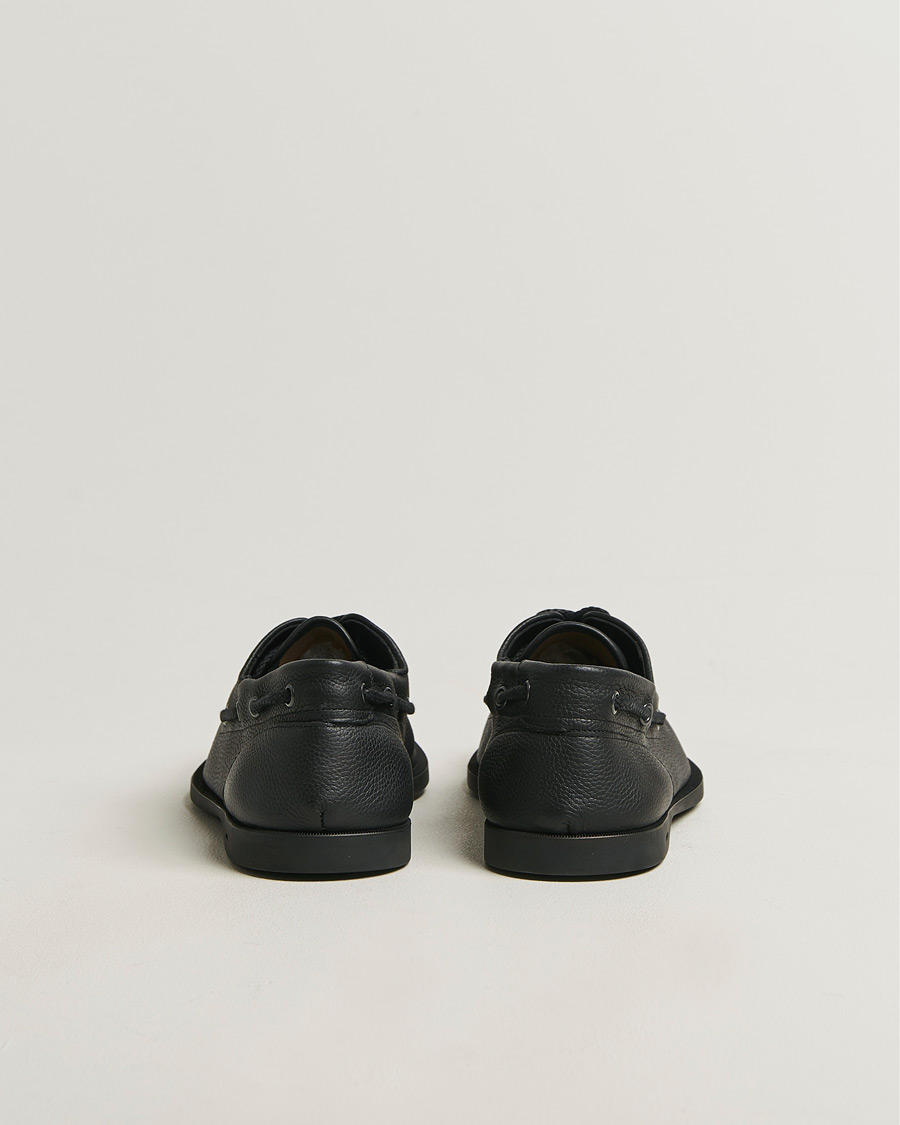 Herre | Seilersko | John Lobb | Foil Boat Shoes Black Grain