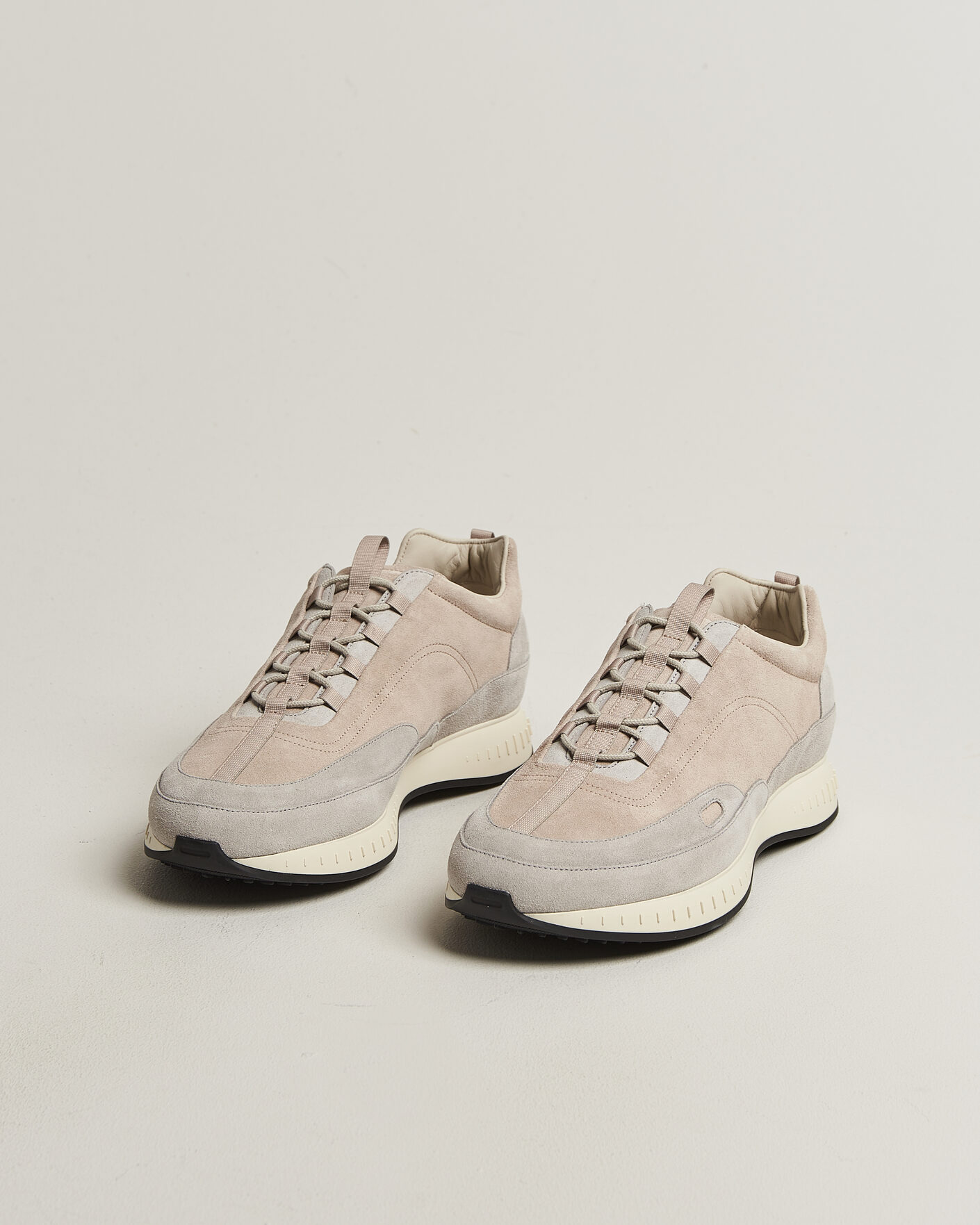 Herre | Sneakers | John Lobb | Laced Running Sneakers Sand Suede