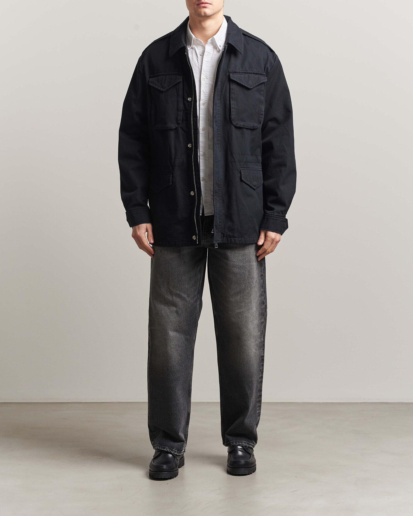 Herre | Jakker | Filippa K | Cotton Field Jacket Black