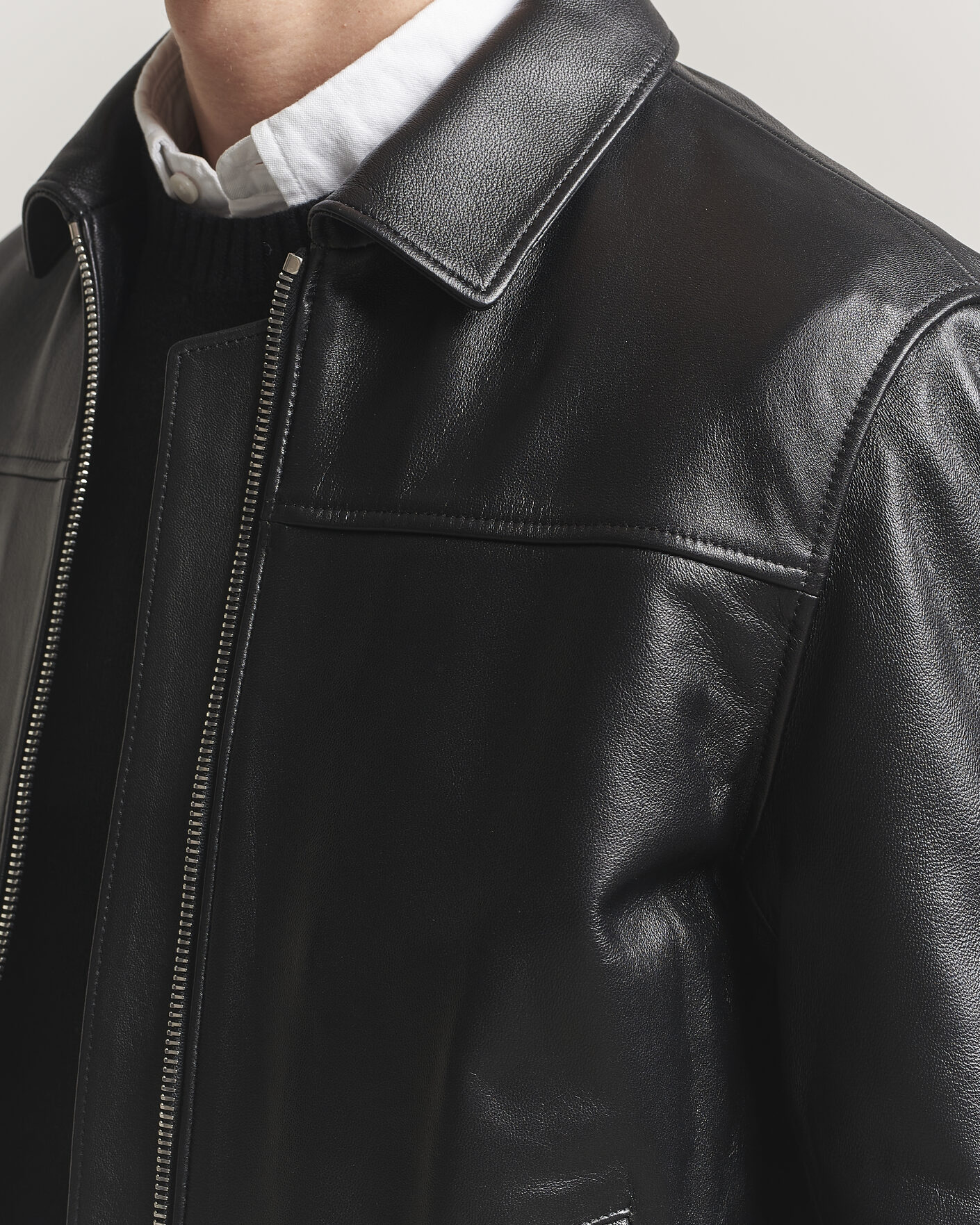Herre | Jakker | Filippa K | Leather Coach Jacket Black