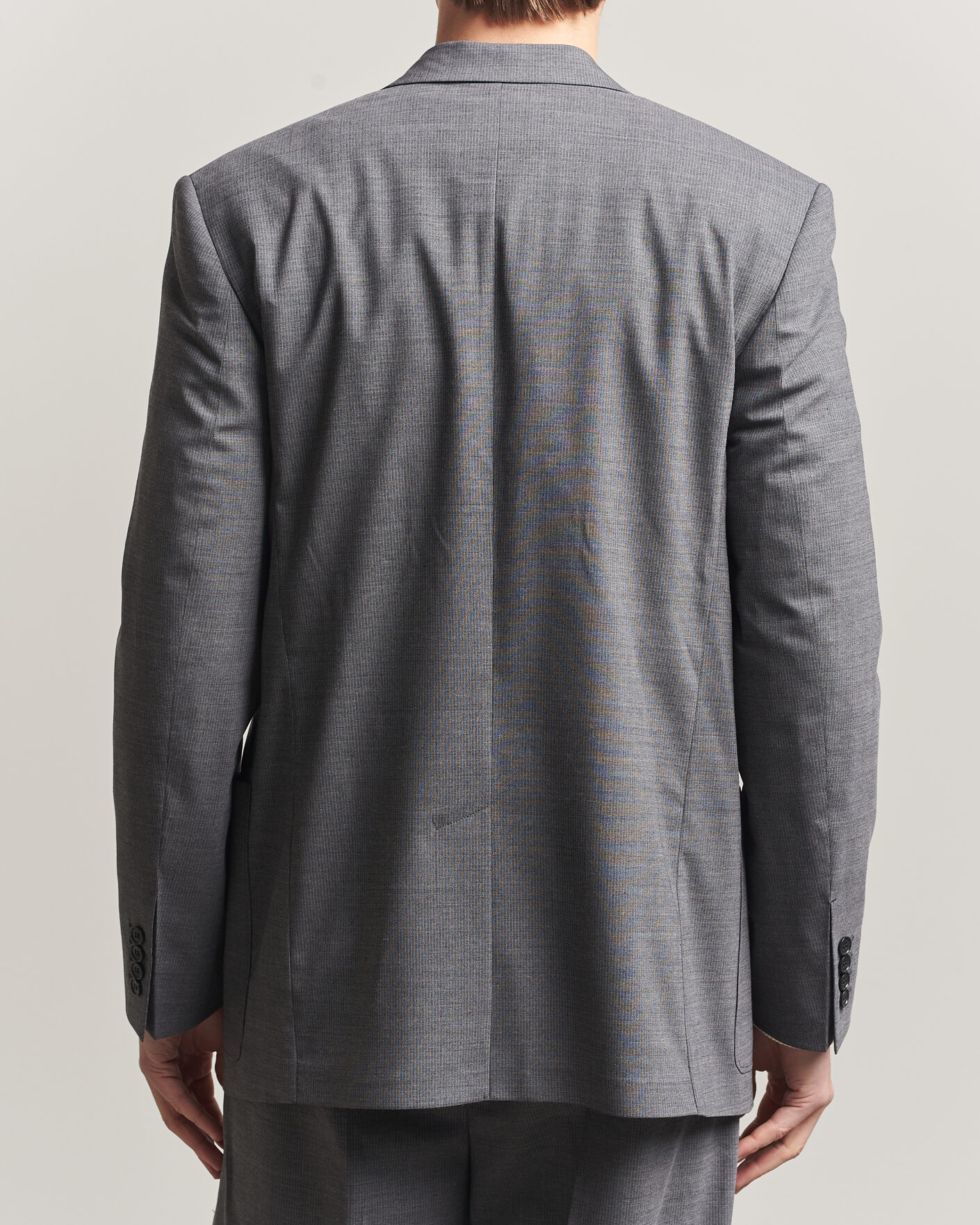 Herre | Dressjakker | Filippa K | Michael Wool Pinstriped Double Breasted Blazer Mid Grey