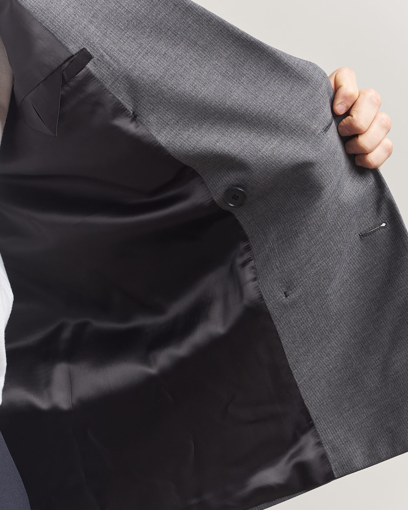 Herre | Dressjakker | Filippa K | Michael Wool Pinstriped Double Breasted Blazer Mid Grey