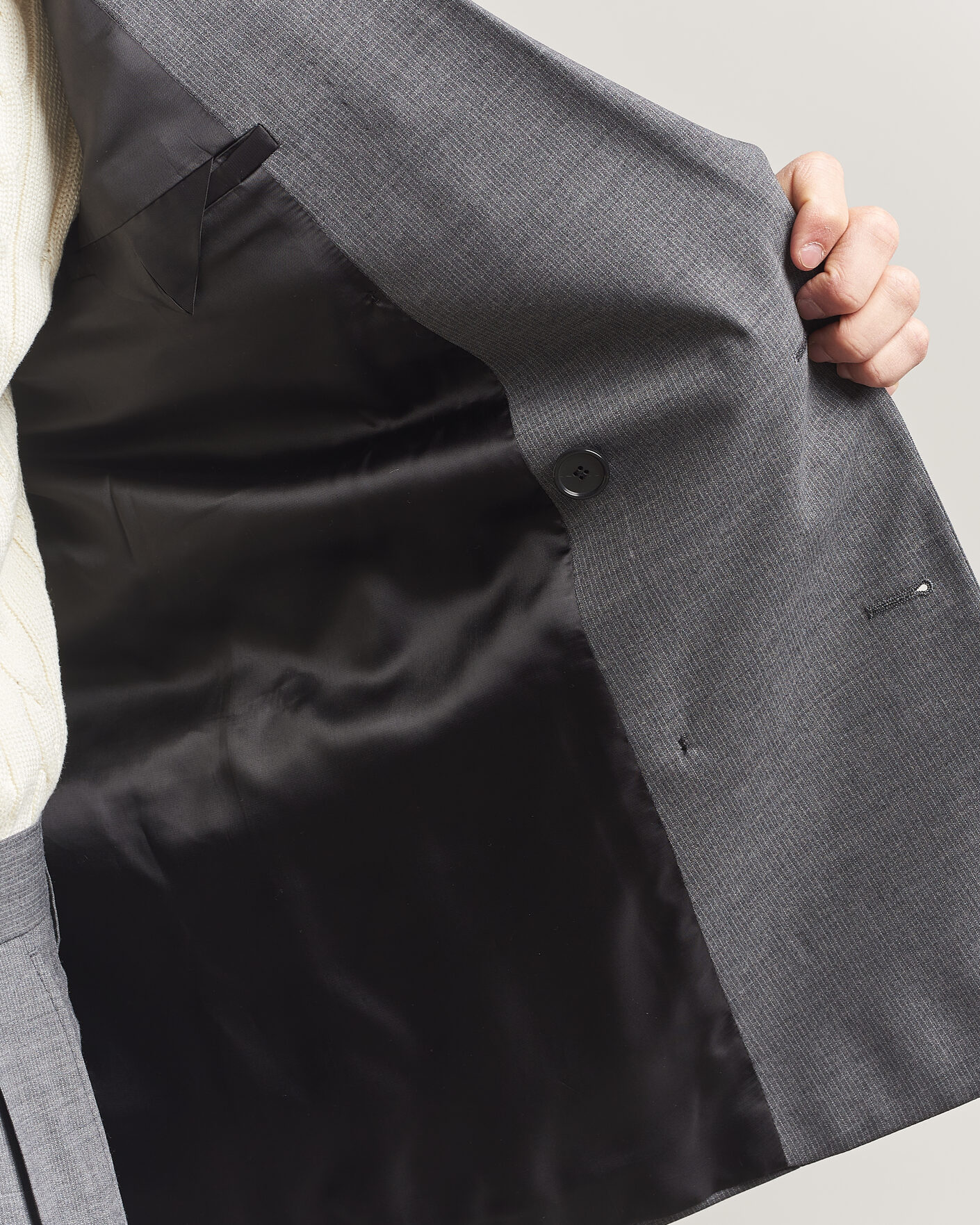 Herre | Dressjakker | Filippa K | Michael Wool Pinstriped Double Breasted Blazer Mid Grey