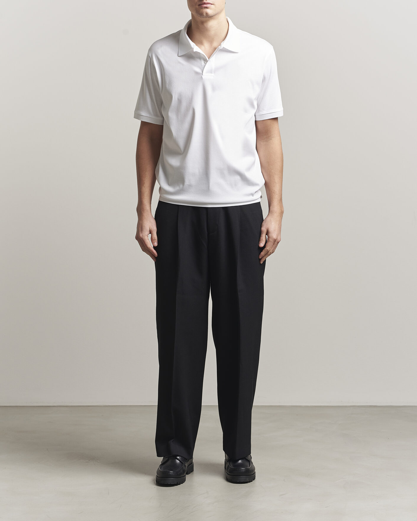 Herre | Pikéer | Filippa K | Technical Cotton Polo White
