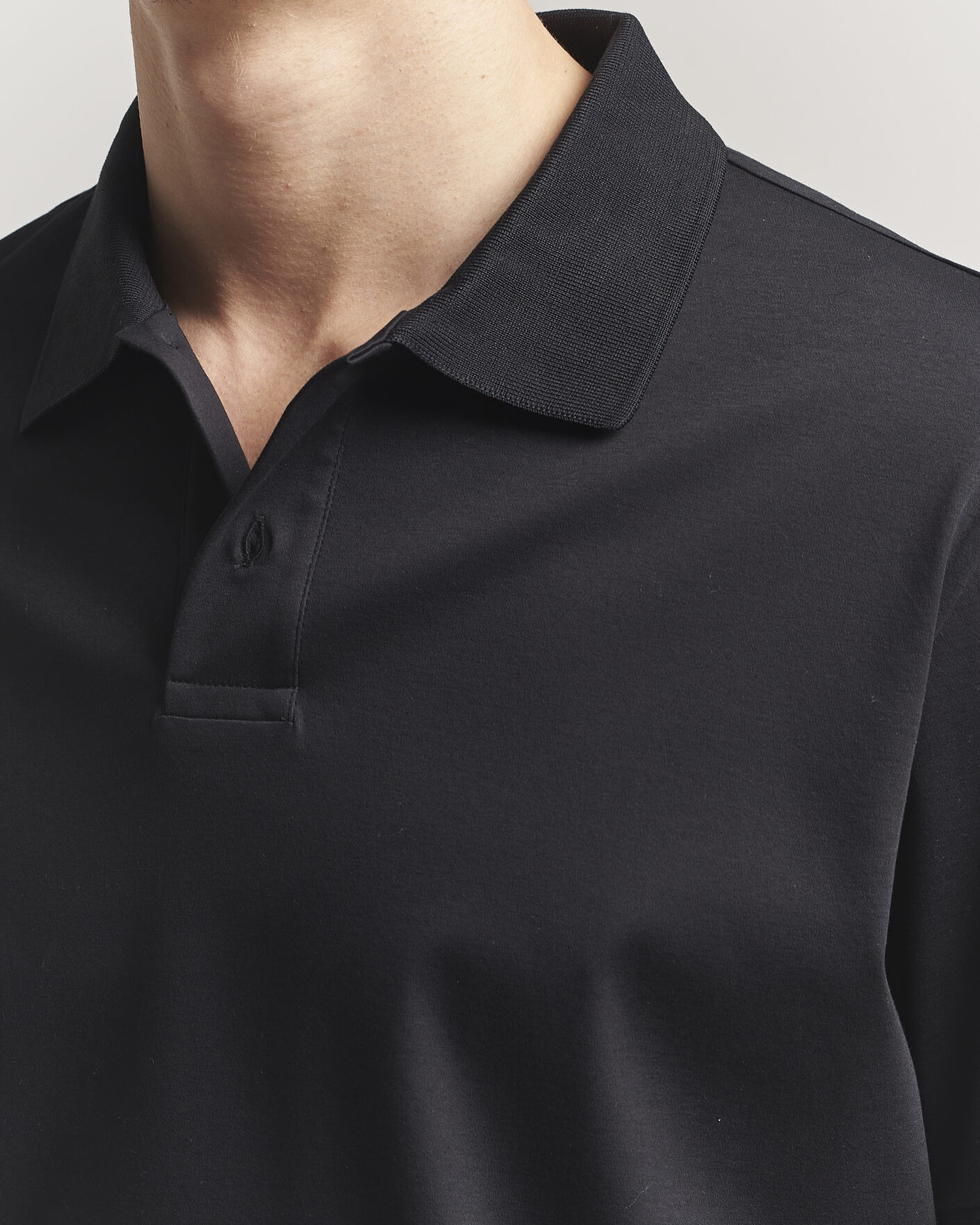 Herre | Pikéer | Filippa K | Technical Cotton Polo Black