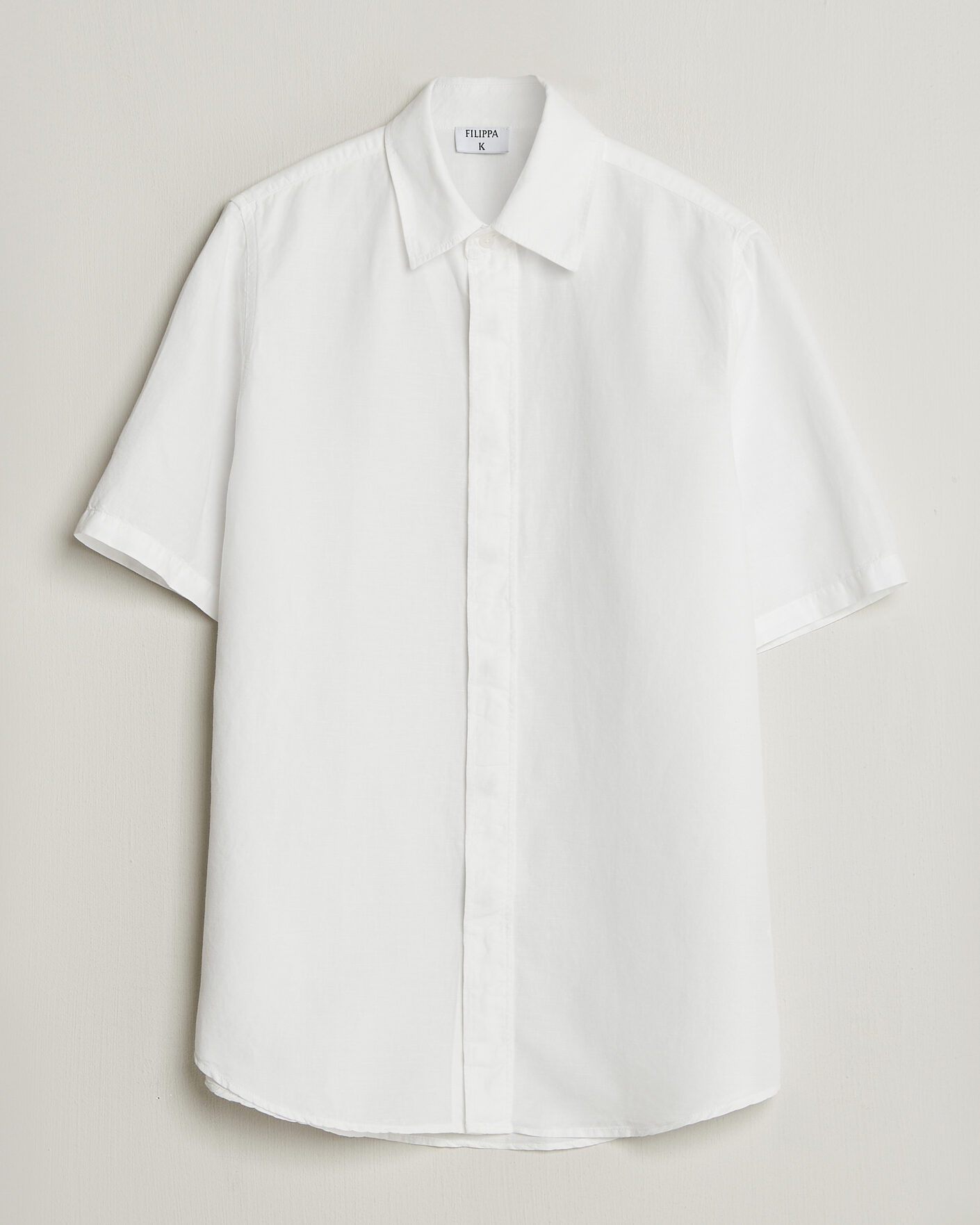 Herre | Skjorter | Filippa K | Cotton/Linen Short Sleeve Shirt White