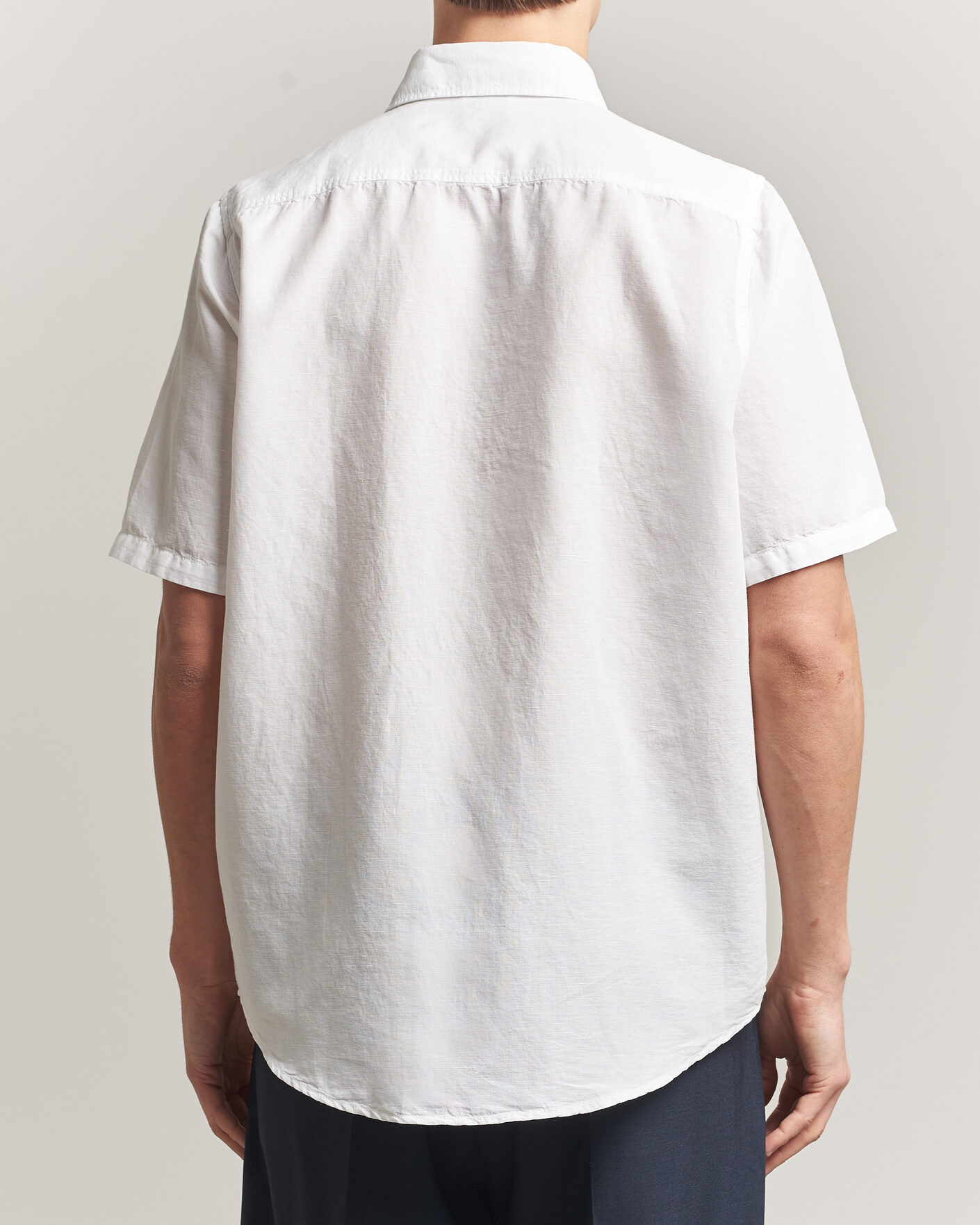 Herre | Skjorter | Filippa K | Cotton/Linen Short Sleeve Shirt White