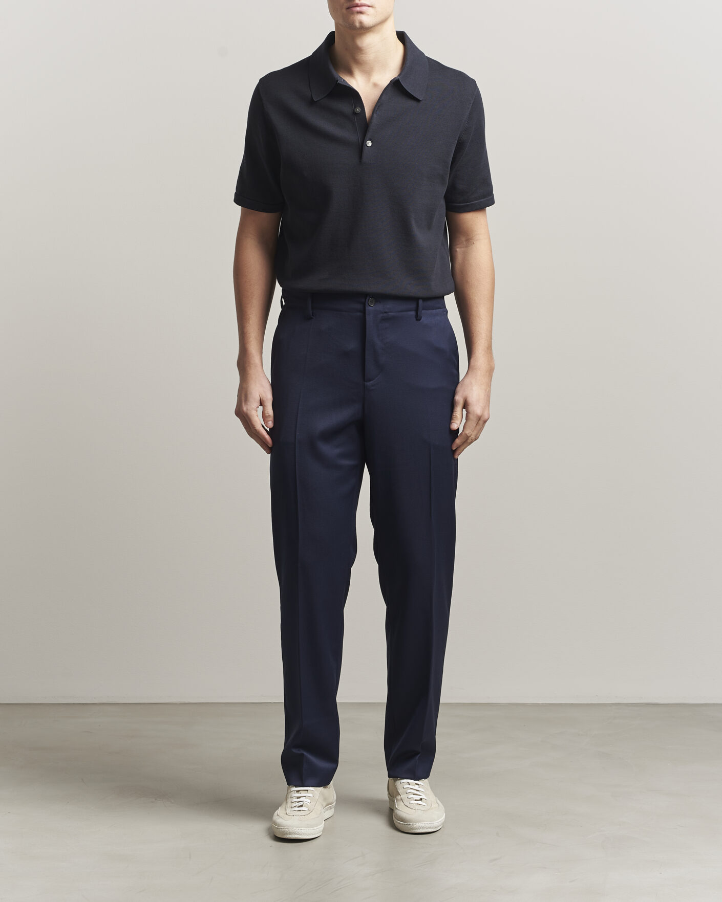 Herre | Bukser | Filippa K | Troy Tailored Drawstring Trousers Ink Navy
