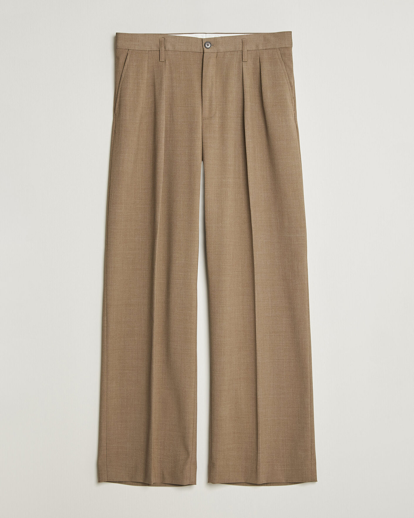 Herre | Bukser | Filippa K | Milo Wide Wool Trousers Light Driftwood