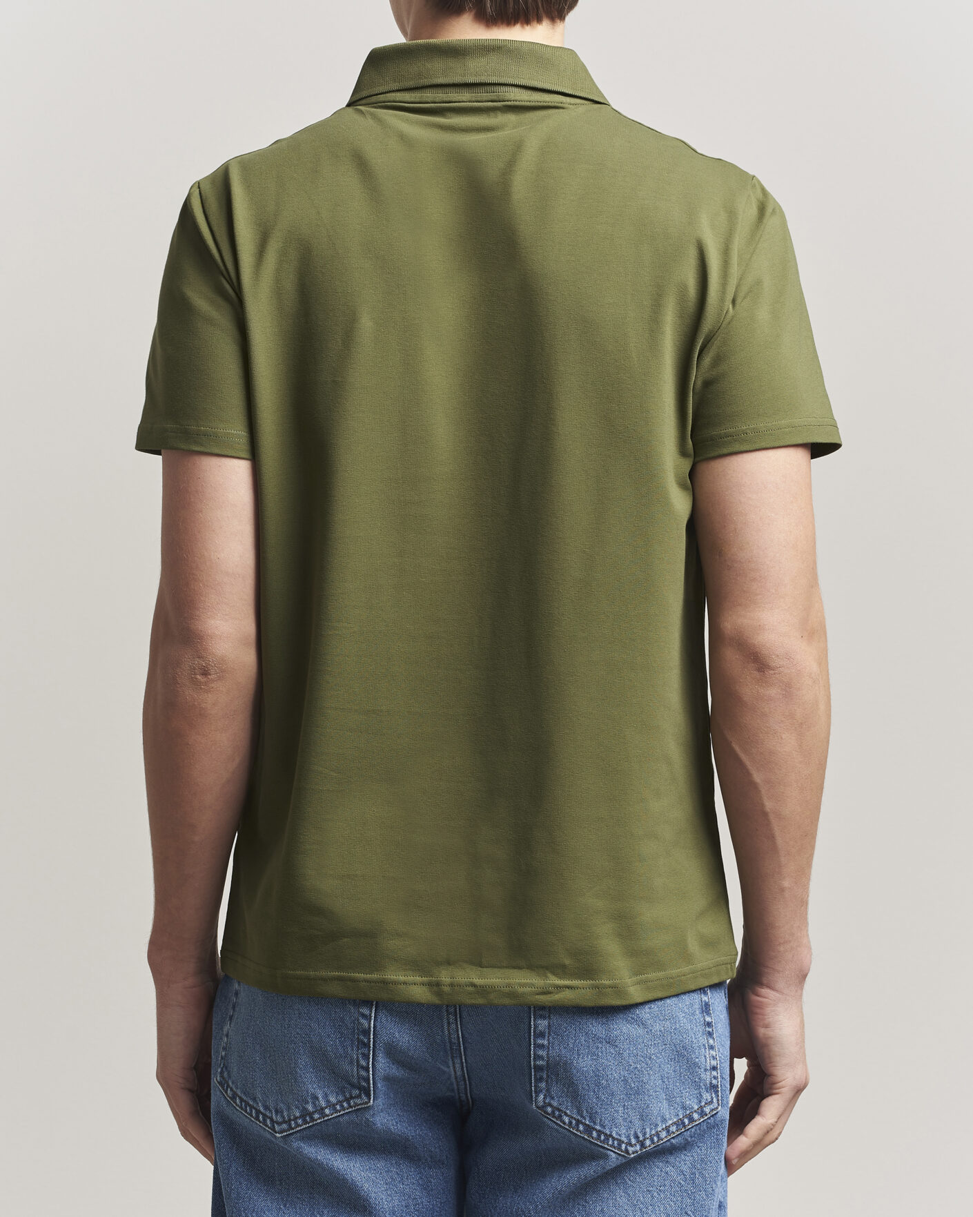 Herre | Pikéer | Filippa K | Soft Lycra Polo T-Shirt Laurel Green