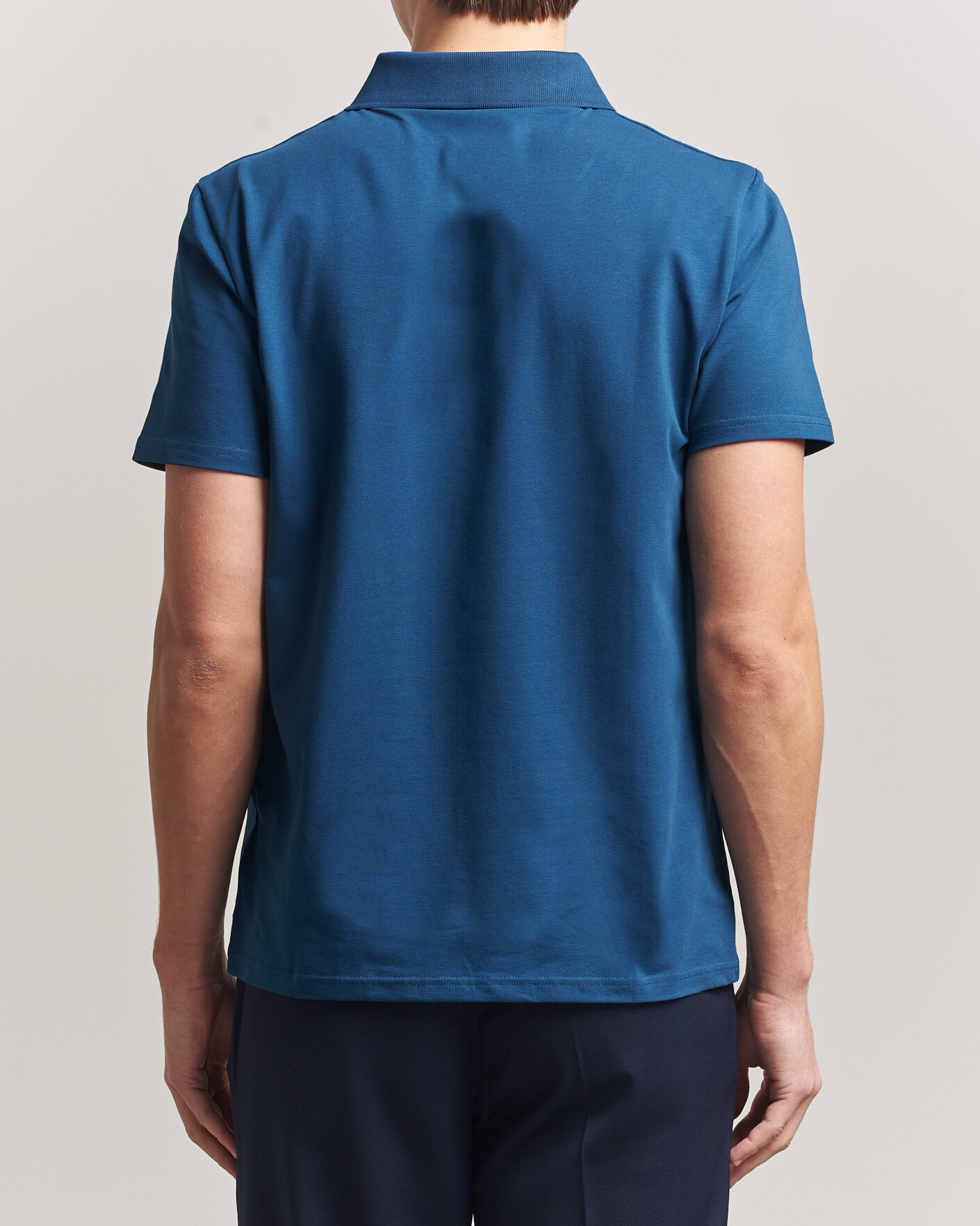 Herre | Pikéer | Filippa K | Soft Lycra Polo T-Shirt Night Teal