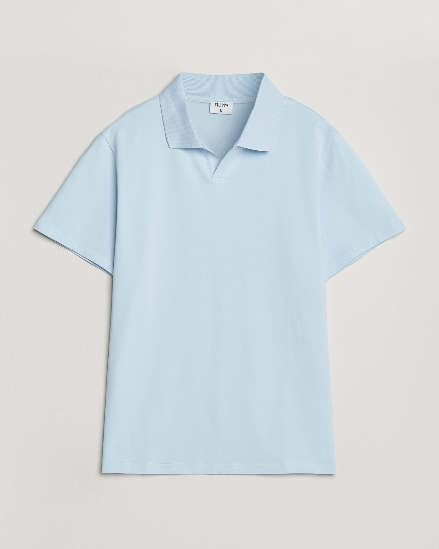 Herre | Pikéer | Filippa K | Soft Lycra Polo T-Shirt Frost Blue