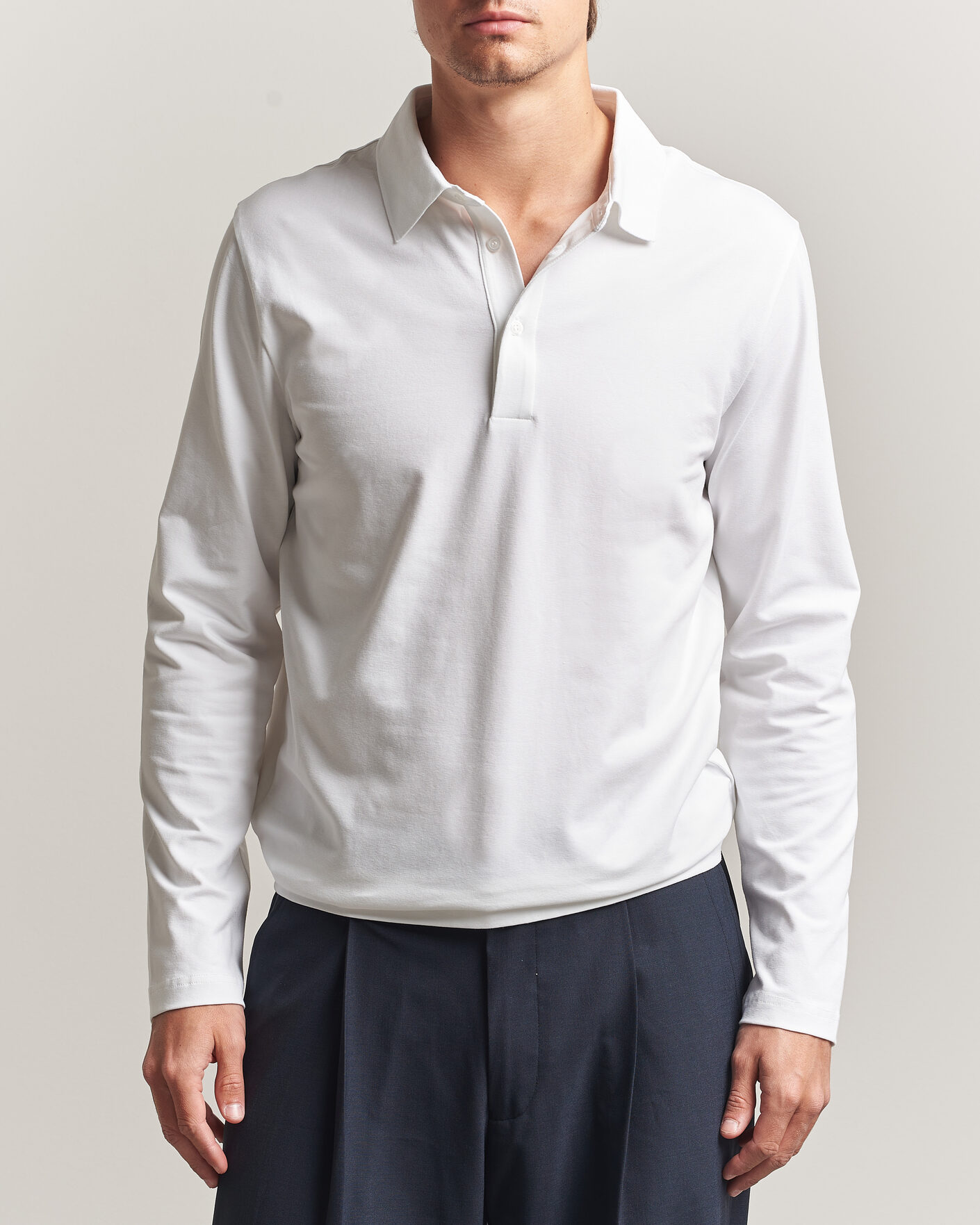 Herre | Pikéer | Filippa K | Luke Stretch Polo Shirt White