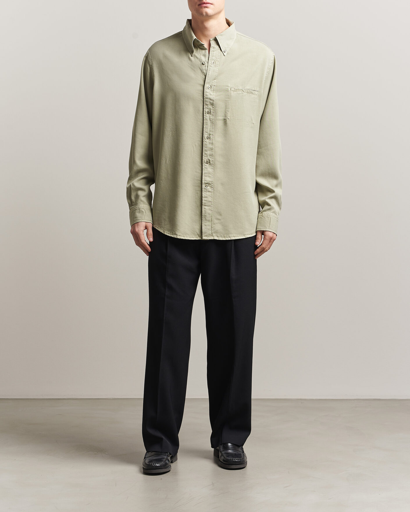 Herre | Skjorter | Filippa K | Zack Lyocell Shirt Light Green