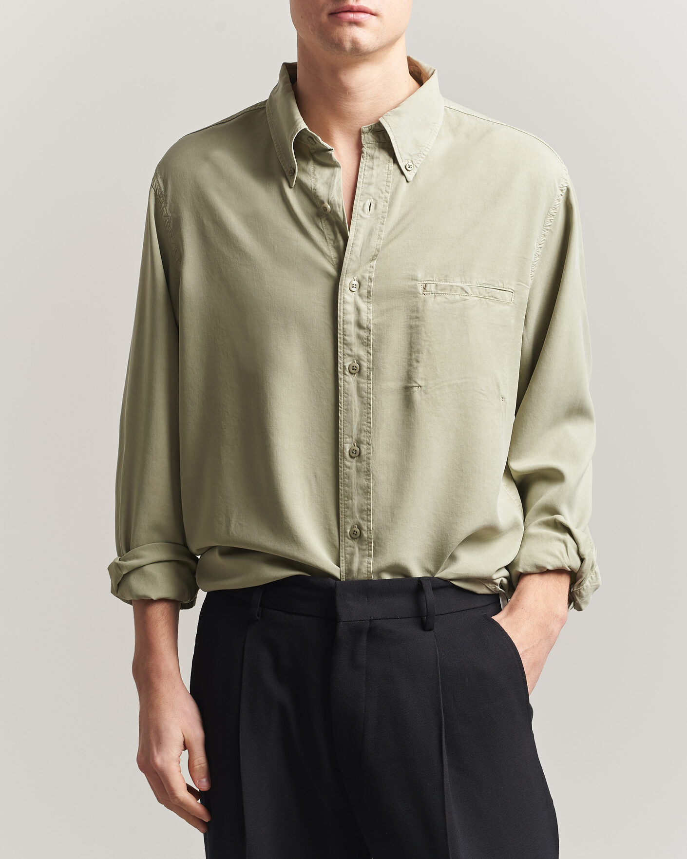 Herre | Skjorter | Filippa K | Zack Lyocell Shirt Light Green