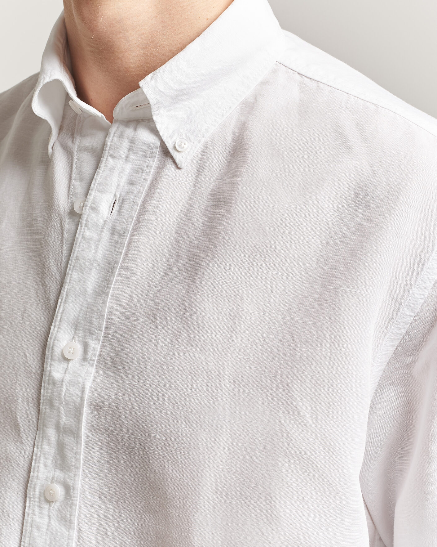 Herre | Skjorter | Filippa K | Relaxed Cotton/Linen Shirt White