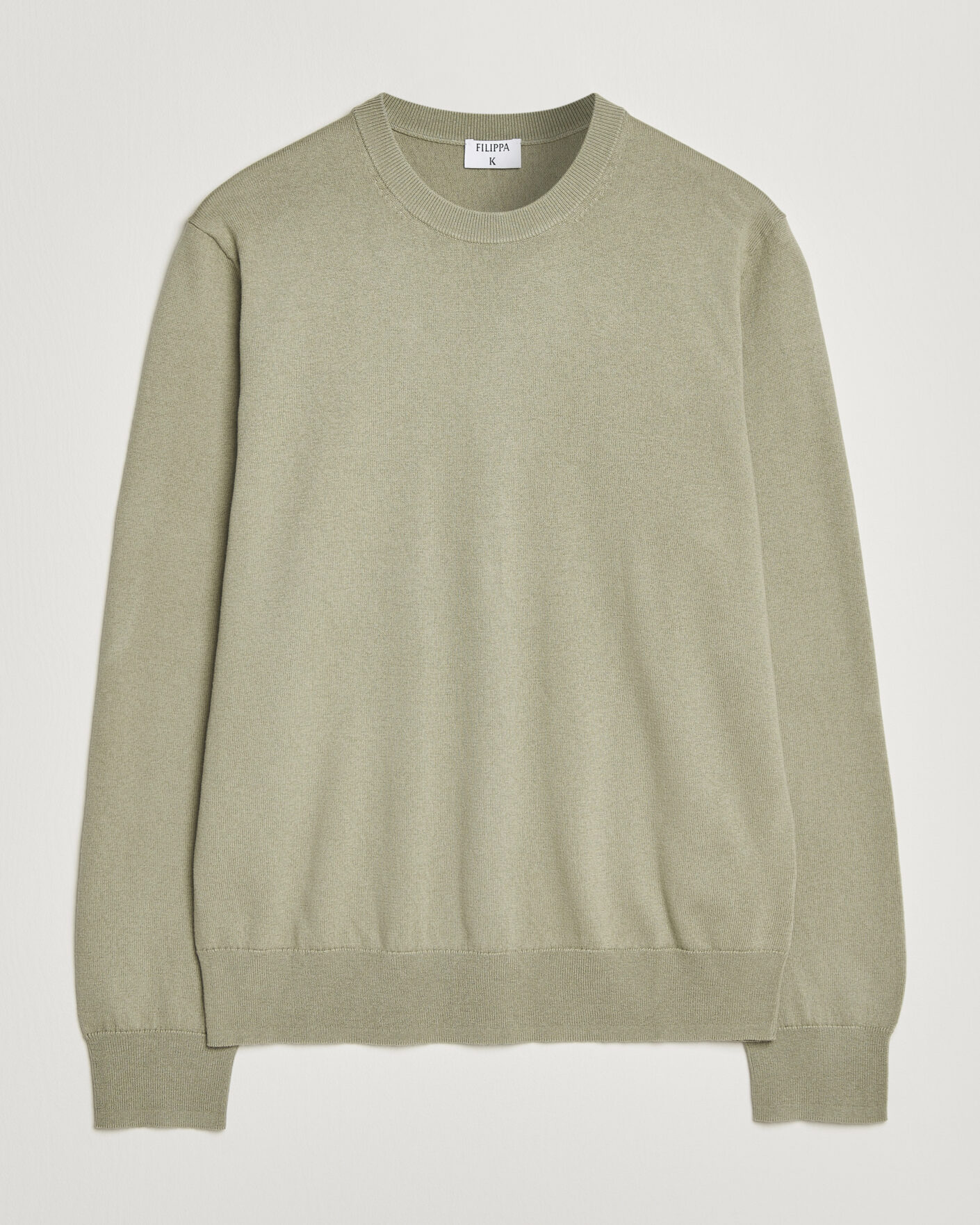 Herre | Gensere | Filippa K | Cotton Merino Knitted Sweater Light Green
