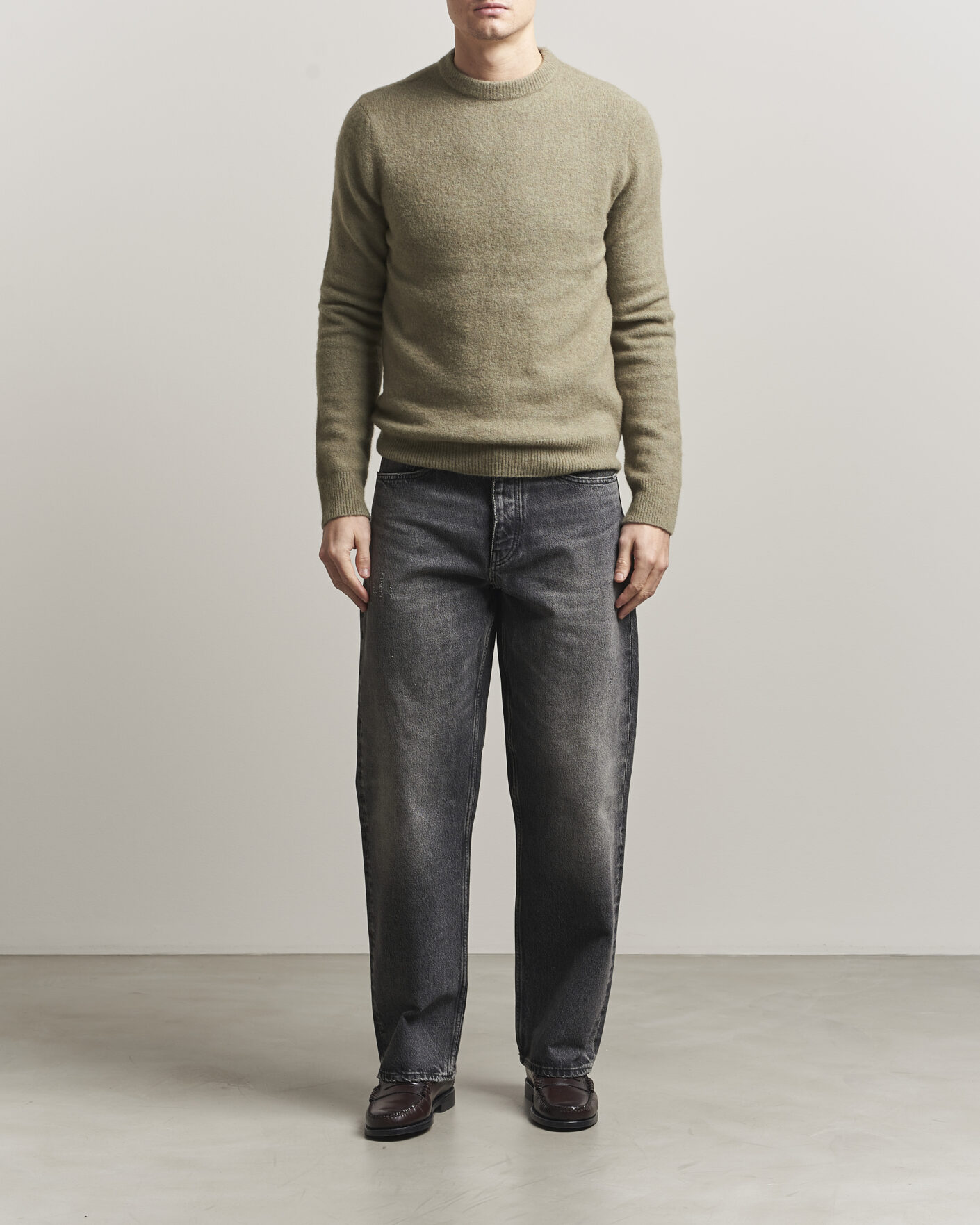 Herre | Gensere | Filippa K | Yak Knitted Sweater Light Green