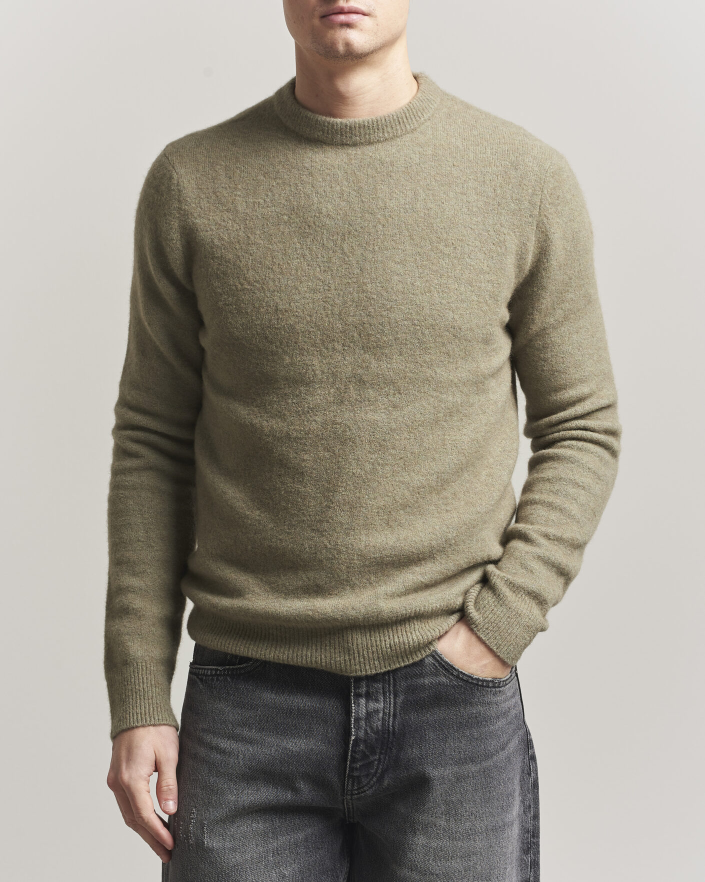 Herre | Gensere | Filippa K | Yak Knitted Sweater Light Green