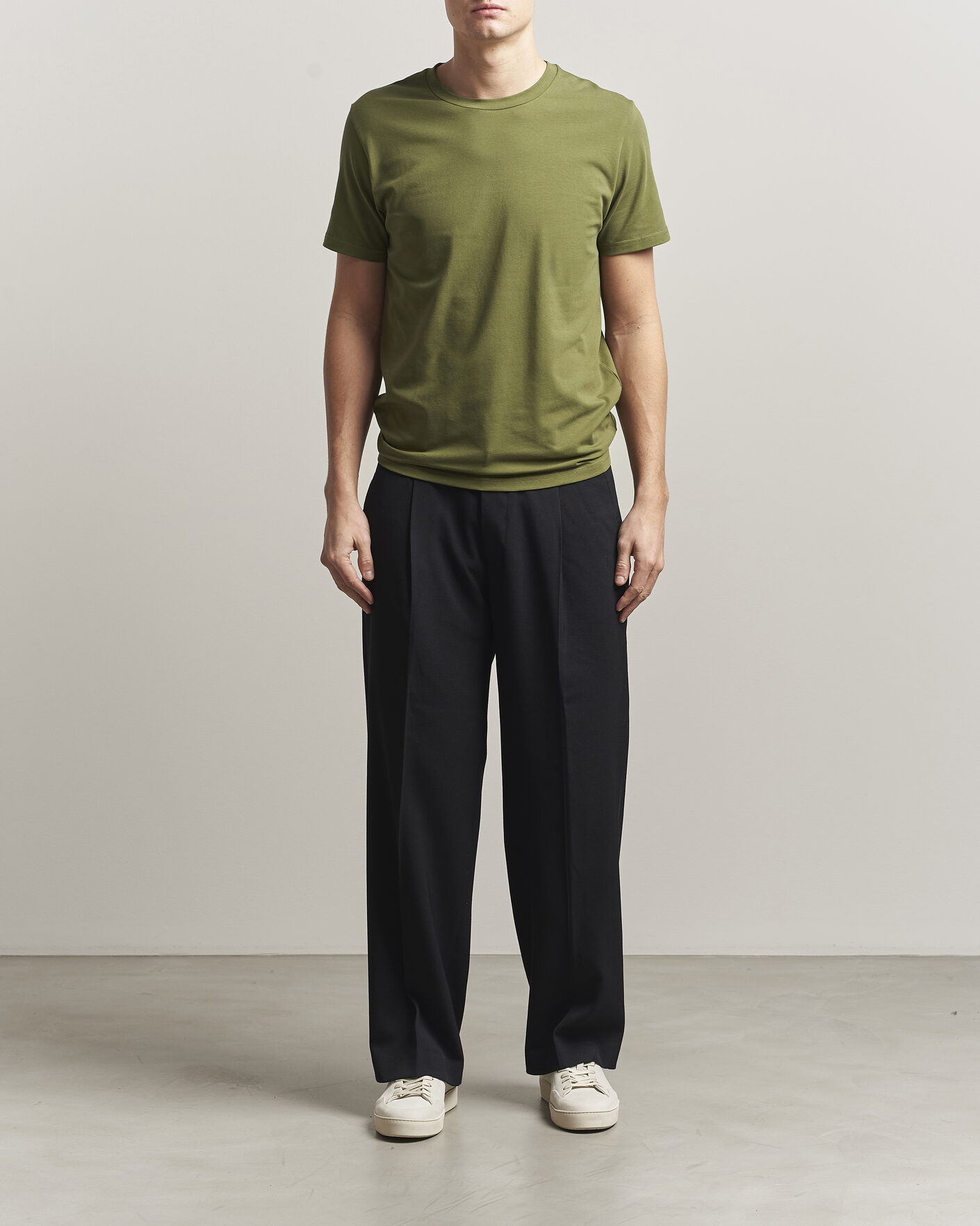 Herre | T-Shirts | Filippa K | Soft Lycra T-Shirt Laurel Green