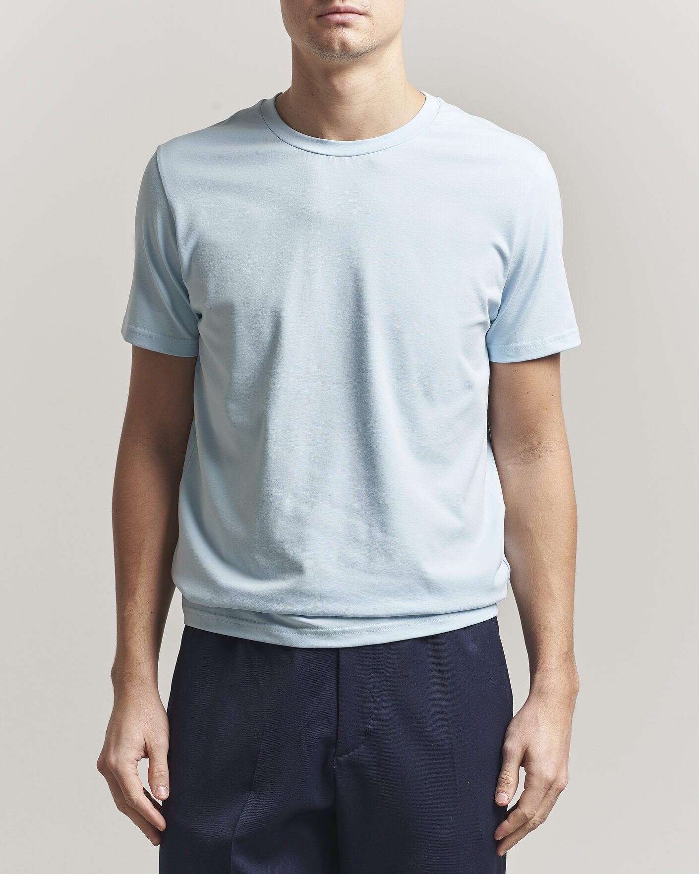 Herre | T-Shirts | Filippa K | Soft Lycra T-Shirt Frost Blue