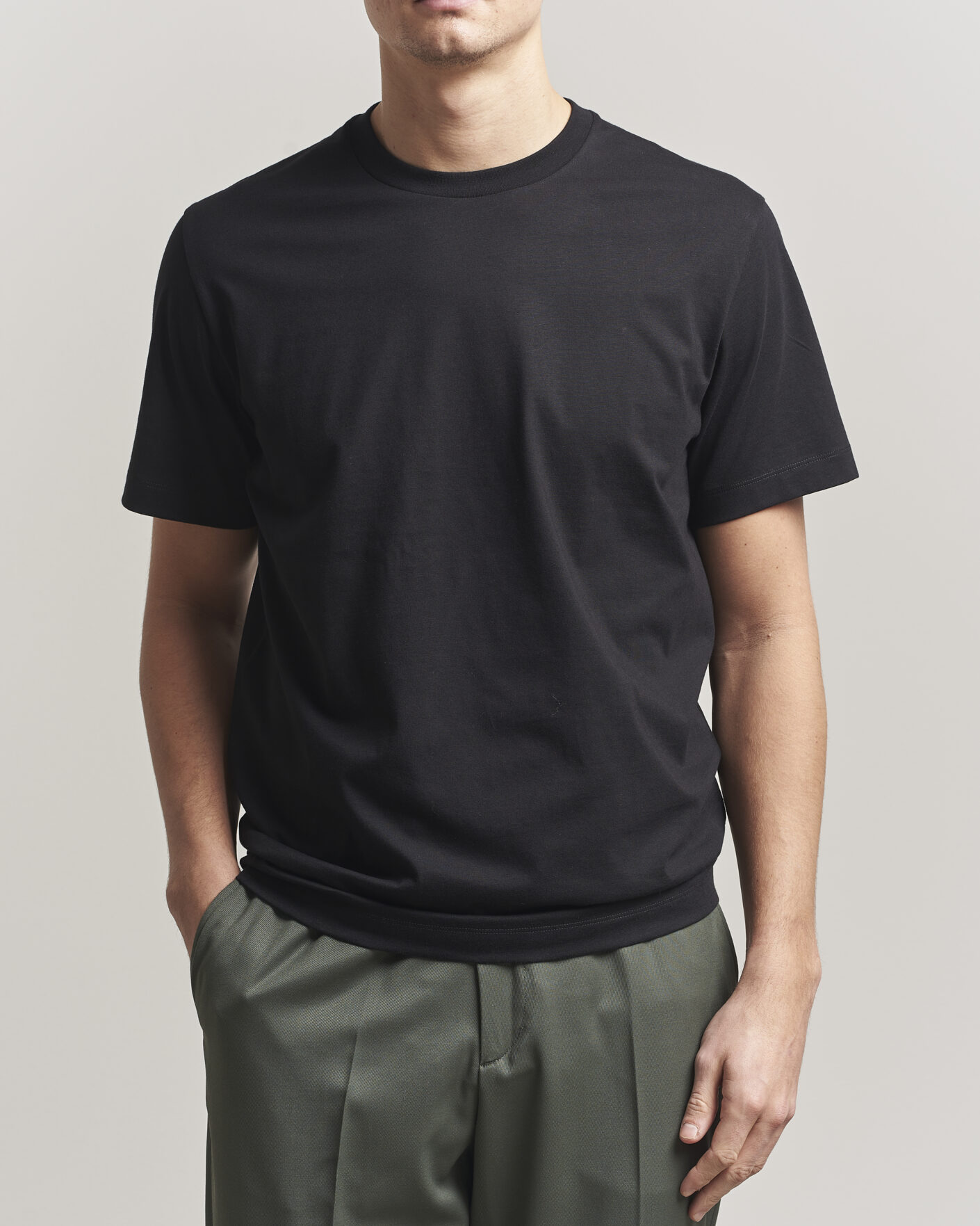 Herre | T-Shirts | Filippa K | Filip Crew Neck T-Shirt Black