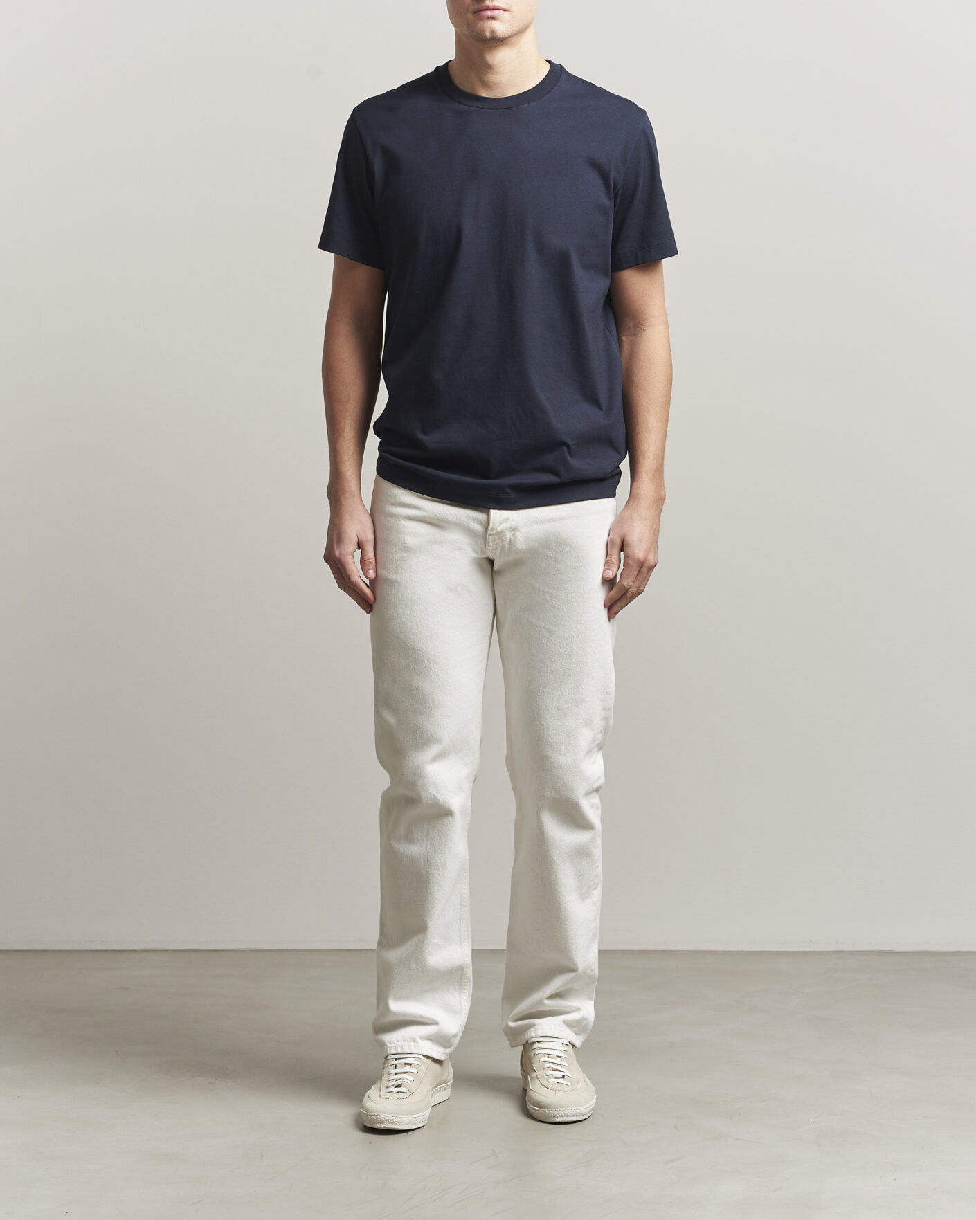 Herre | T-Shirts | Filippa K | Filip Crew Neck T-Shirt Navy