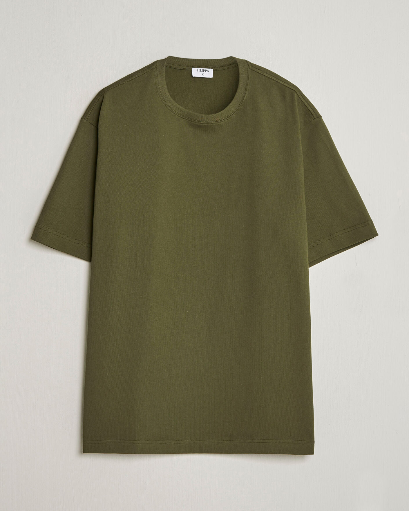 Herre | T-Shirts | Filippa K | Heavy Cotton Crew Neck T-Shirt Midnight Green