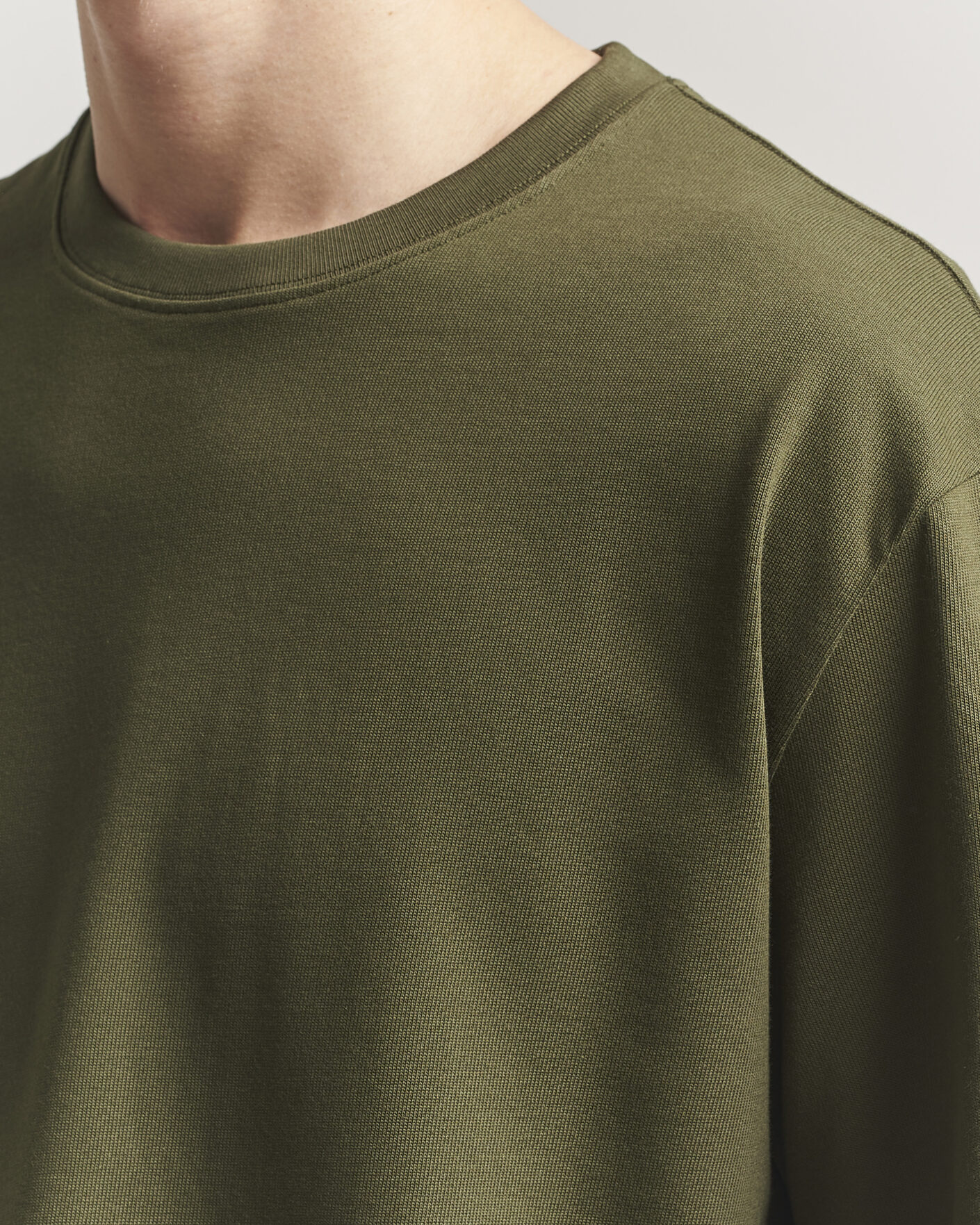 Herre | T-Shirts | Filippa K | Heavy Cotton Crew Neck T-Shirt Midnight Green