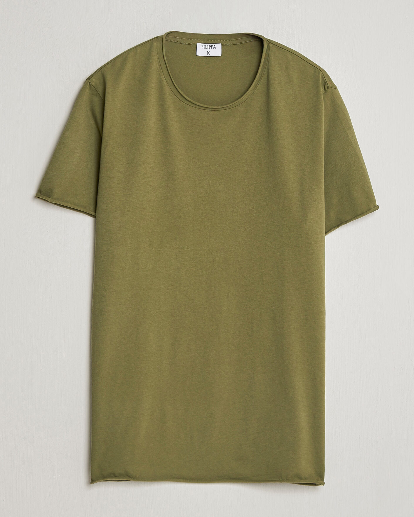 Herre | T-Shirts | Filippa K | Roll Neck Crew Neck T-Shirt Laurel Green