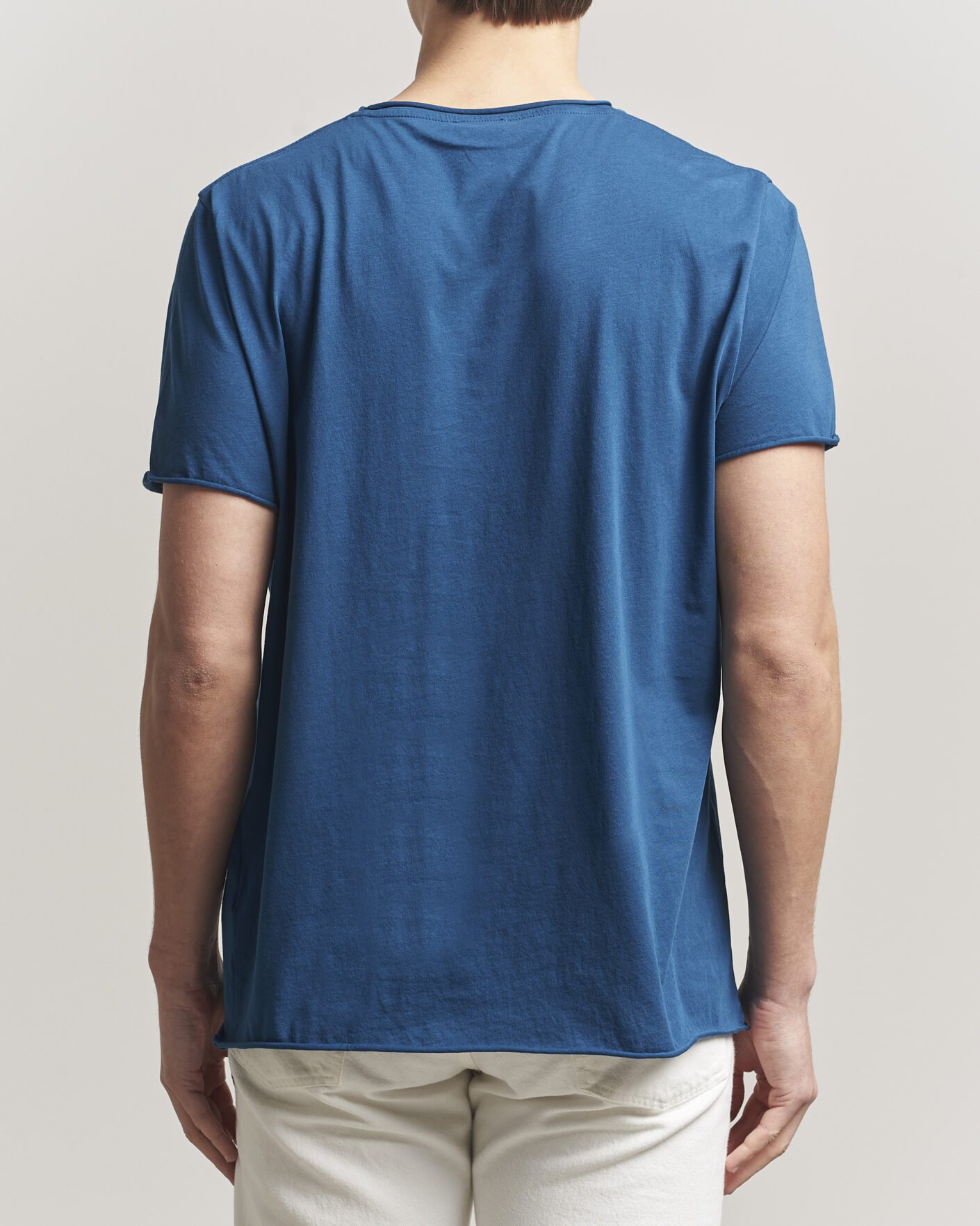 Herre | T-Shirts | Filippa K | Roll Neck Crew Neck T-Shirt Night Teal