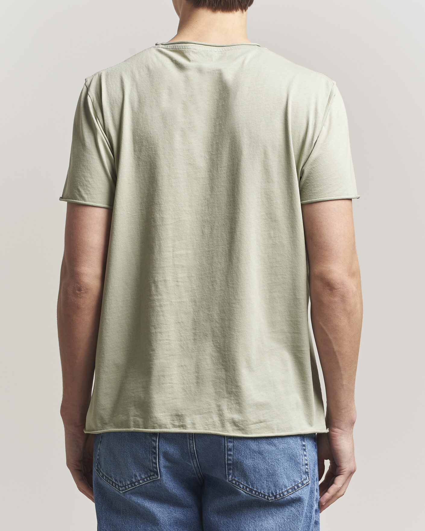Herre | T-Shirts | Filippa K | Roll Neck Crew Neck T-Shirt Light Green
