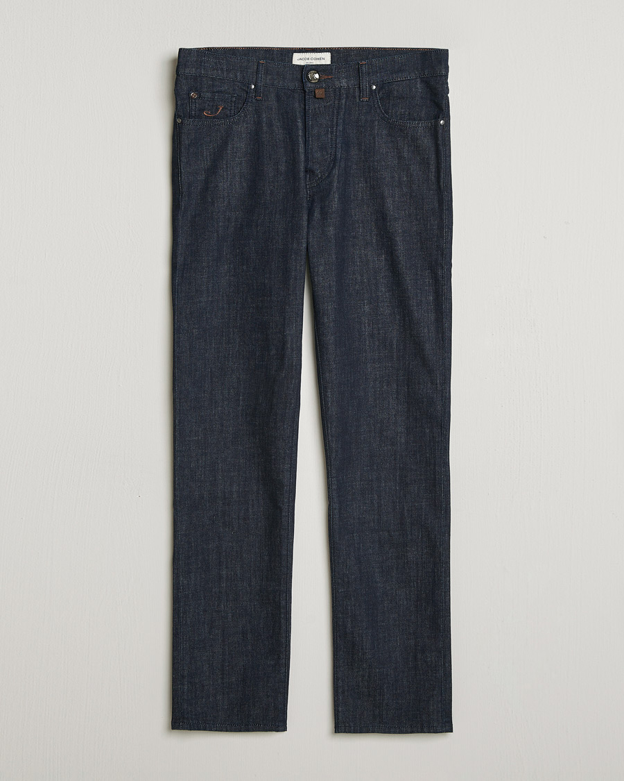 Herre | Bukser | Jacob Cohën | Edos Regular Straight Fit Stretch Jeans Dark Blue
