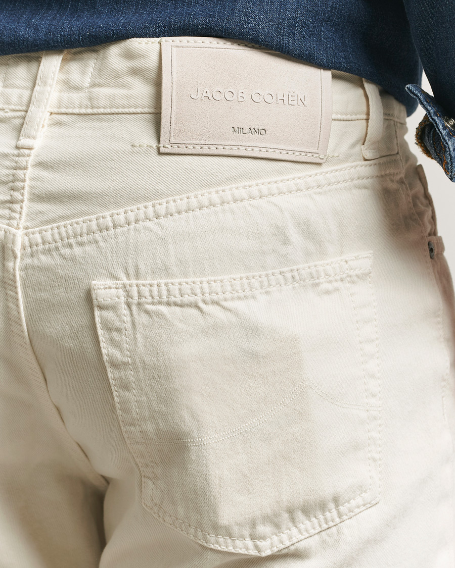 Herre | Bukser | Jacob Cohën | Edos Regular Straight Fit Bull Denim Jeans White