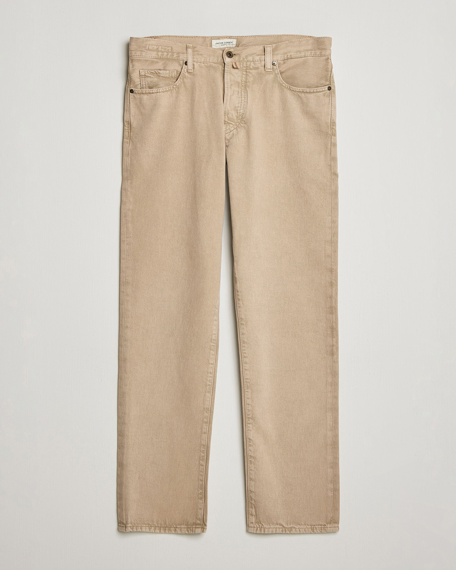 Herre | Bukser | Jacob Cohën | Edos Regular Straight Fit Bull Denim Jeans Beige