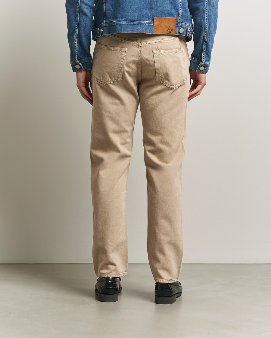 Herre | Bukser | Jacob Cohën | Edos Regular Straight Fit Bull Denim Jeans Beige