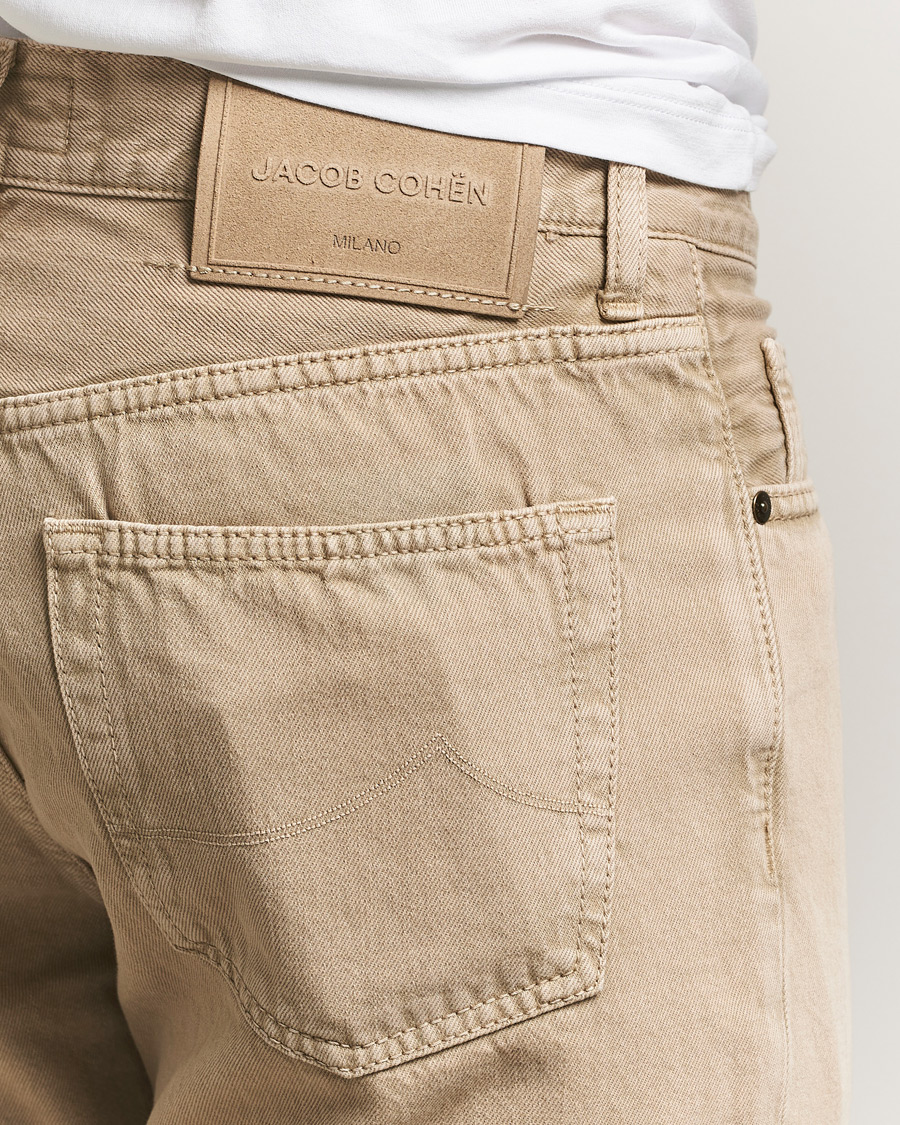 Herre | Bukser | Jacob Cohën | Edos Regular Straight Fit Bull Denim Jeans Beige